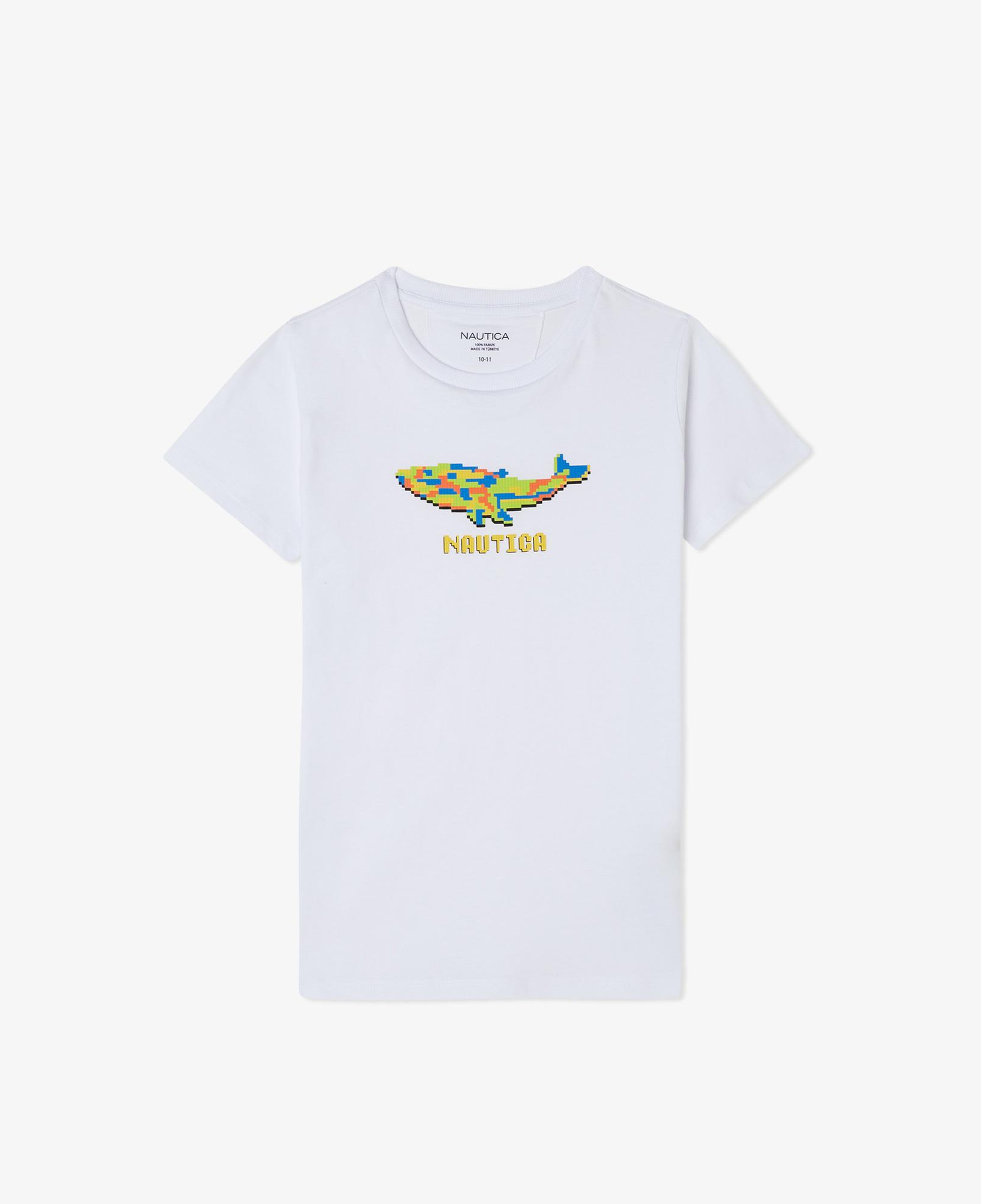 Nautica Erkek Çocuk Beyaz Standart Fit T-Shirt