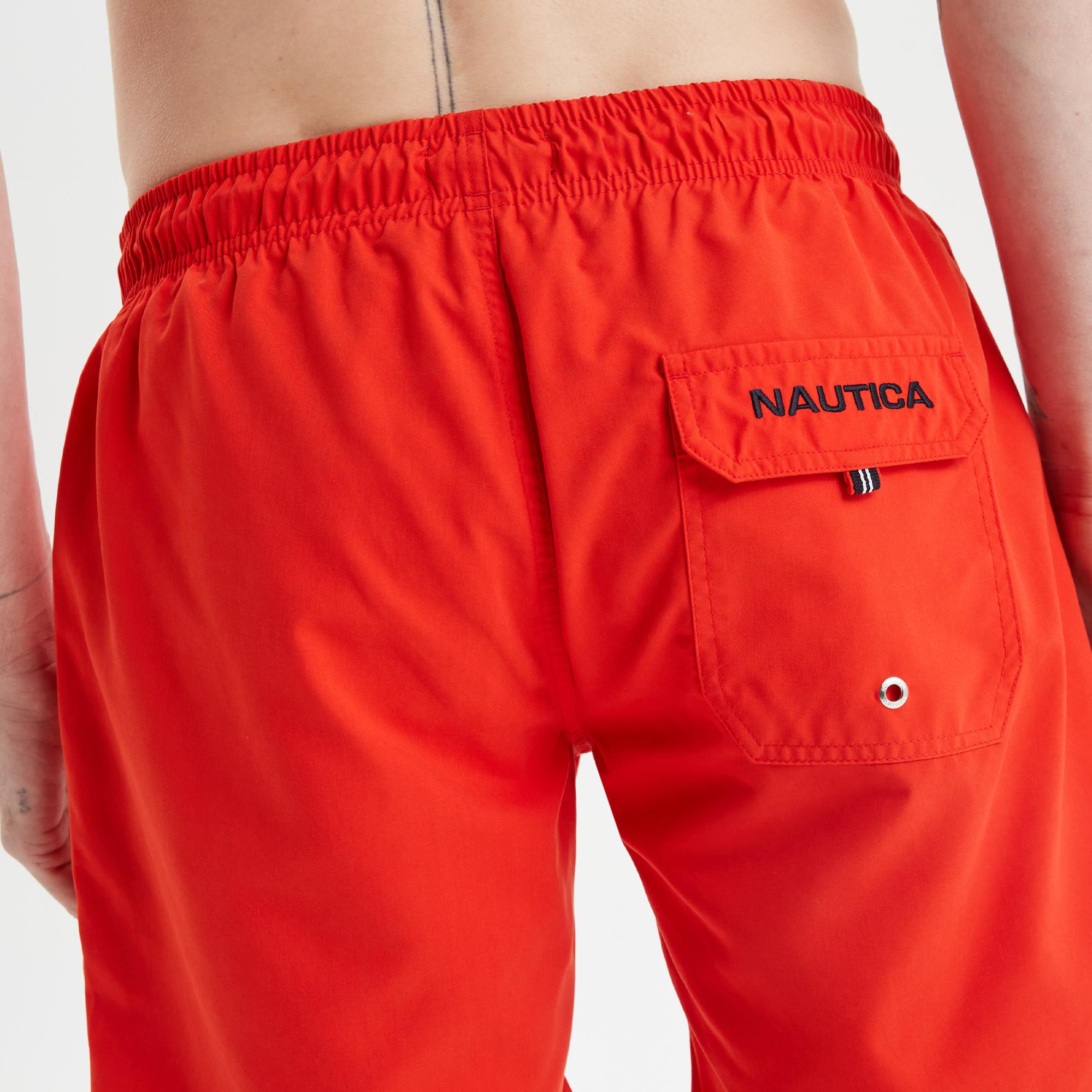Nautica Erkek Kırmızı Regular Fit Deniz Şortu