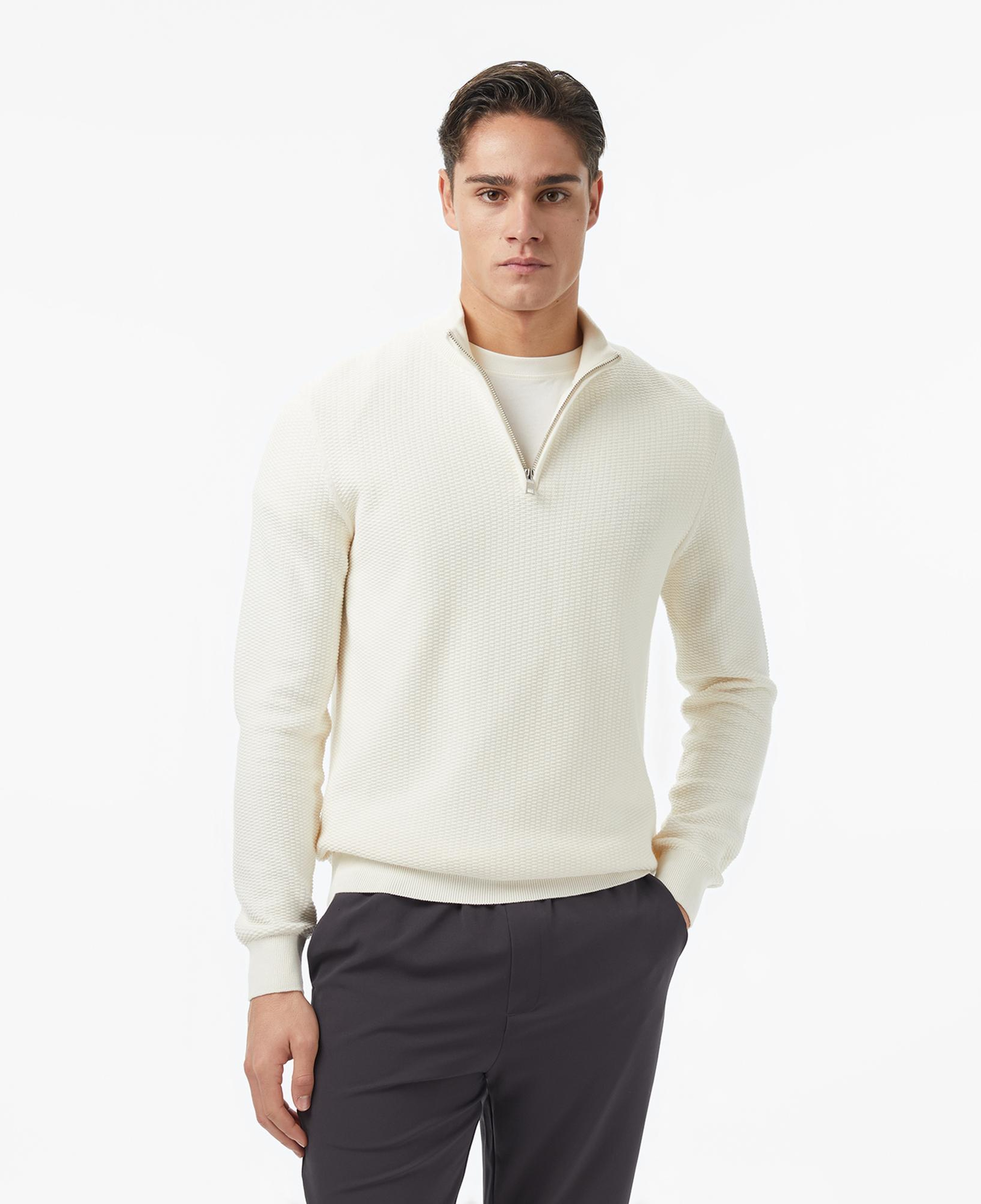 Nautica Erkek Krem Rengi Classic Fit Kazak