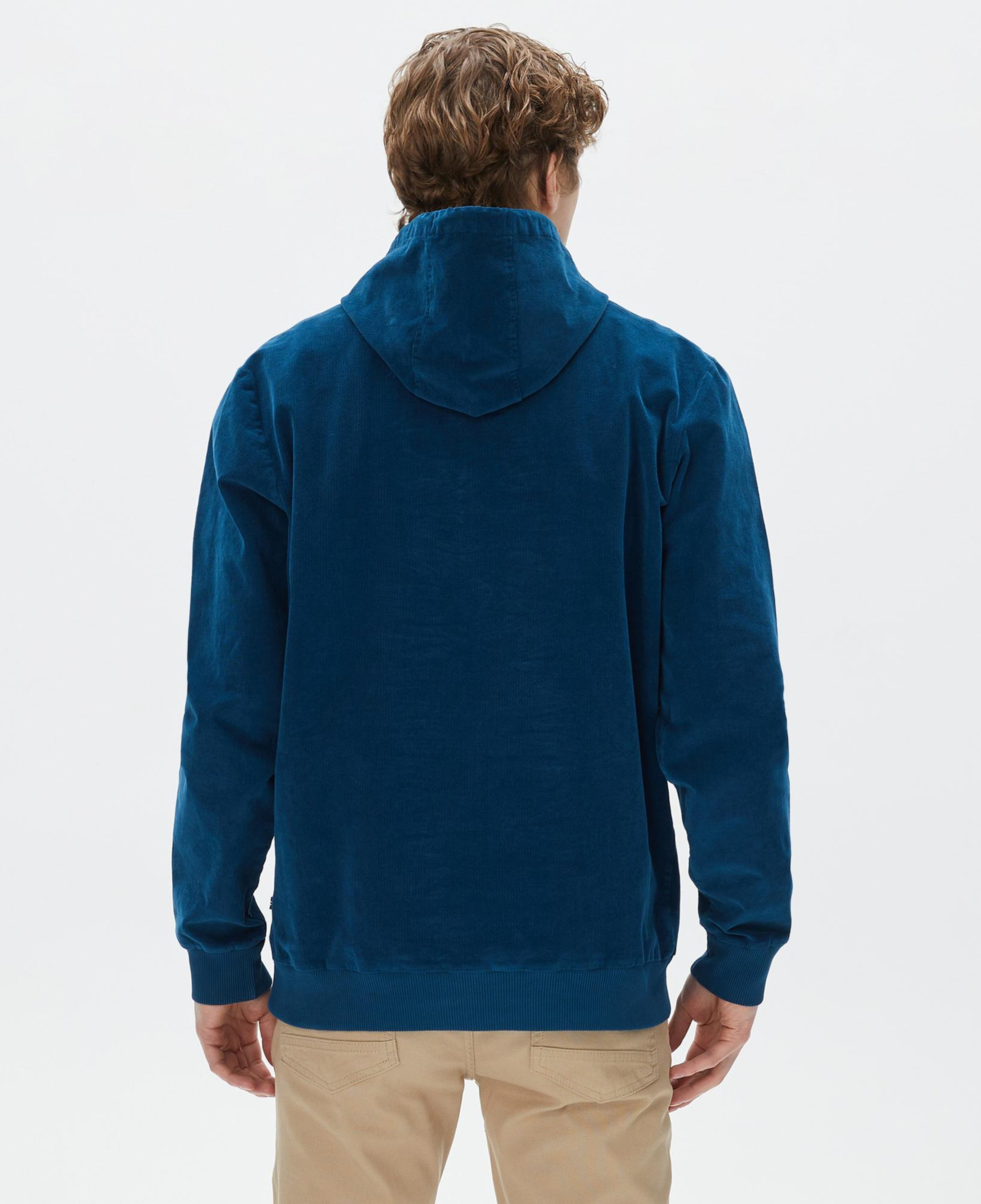 Nautica Erkek Mavi Standart Fit Kapüşonlu Sweatshirt