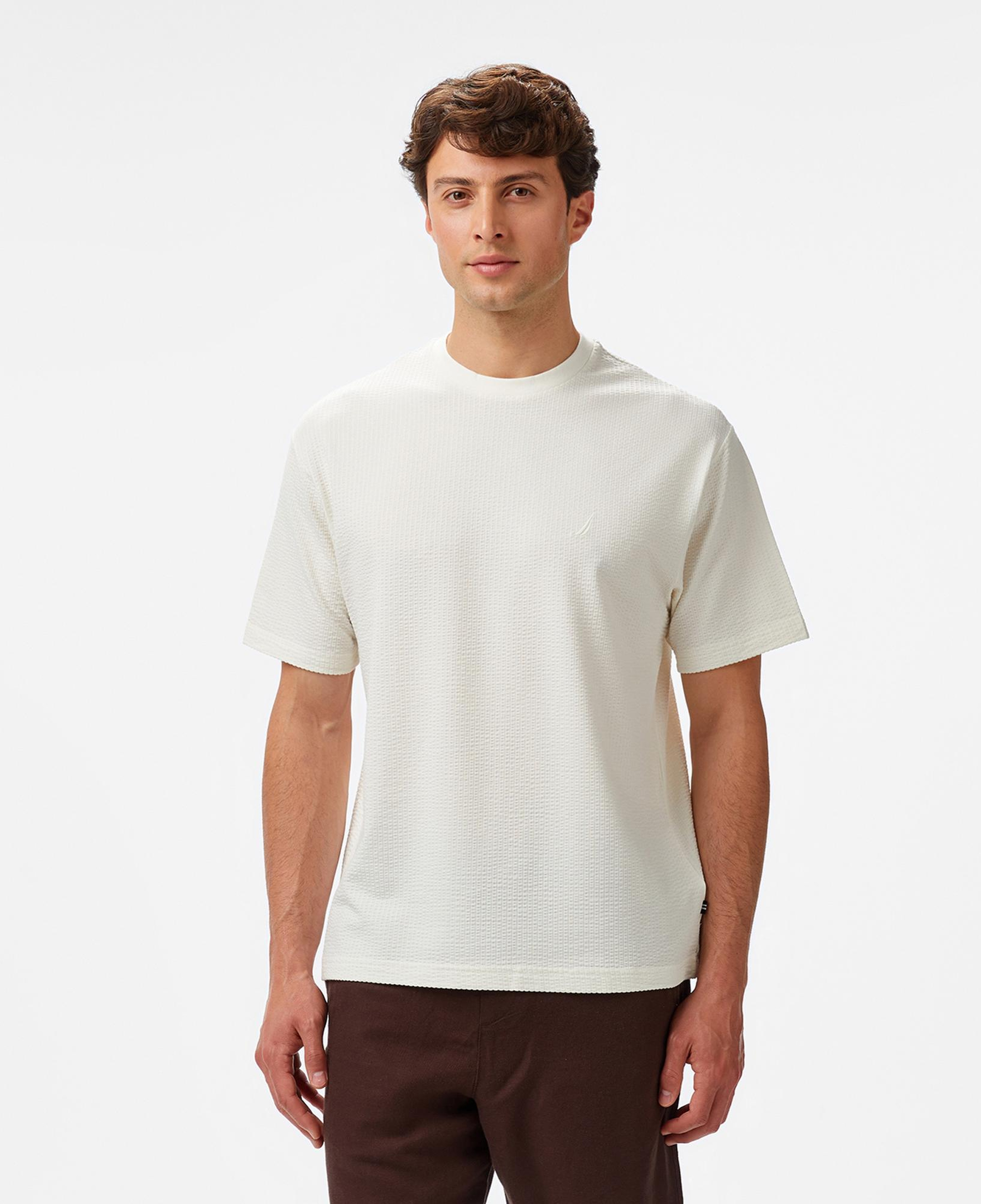 Nautica Erkek Krem Rengi Comfort Fit T-Shirt