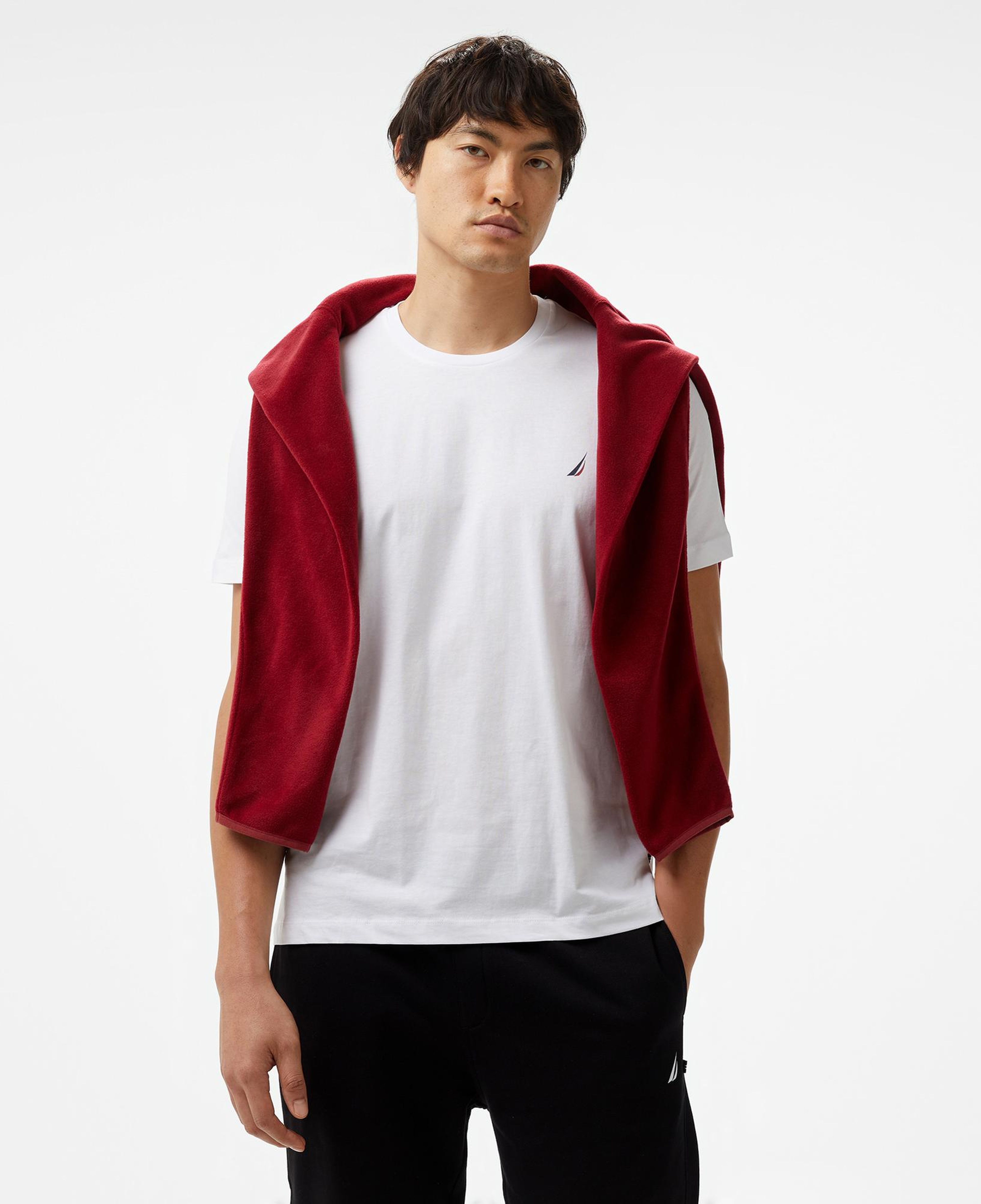 Nautica Erkek Beyaz Standart Fit T-Shirt