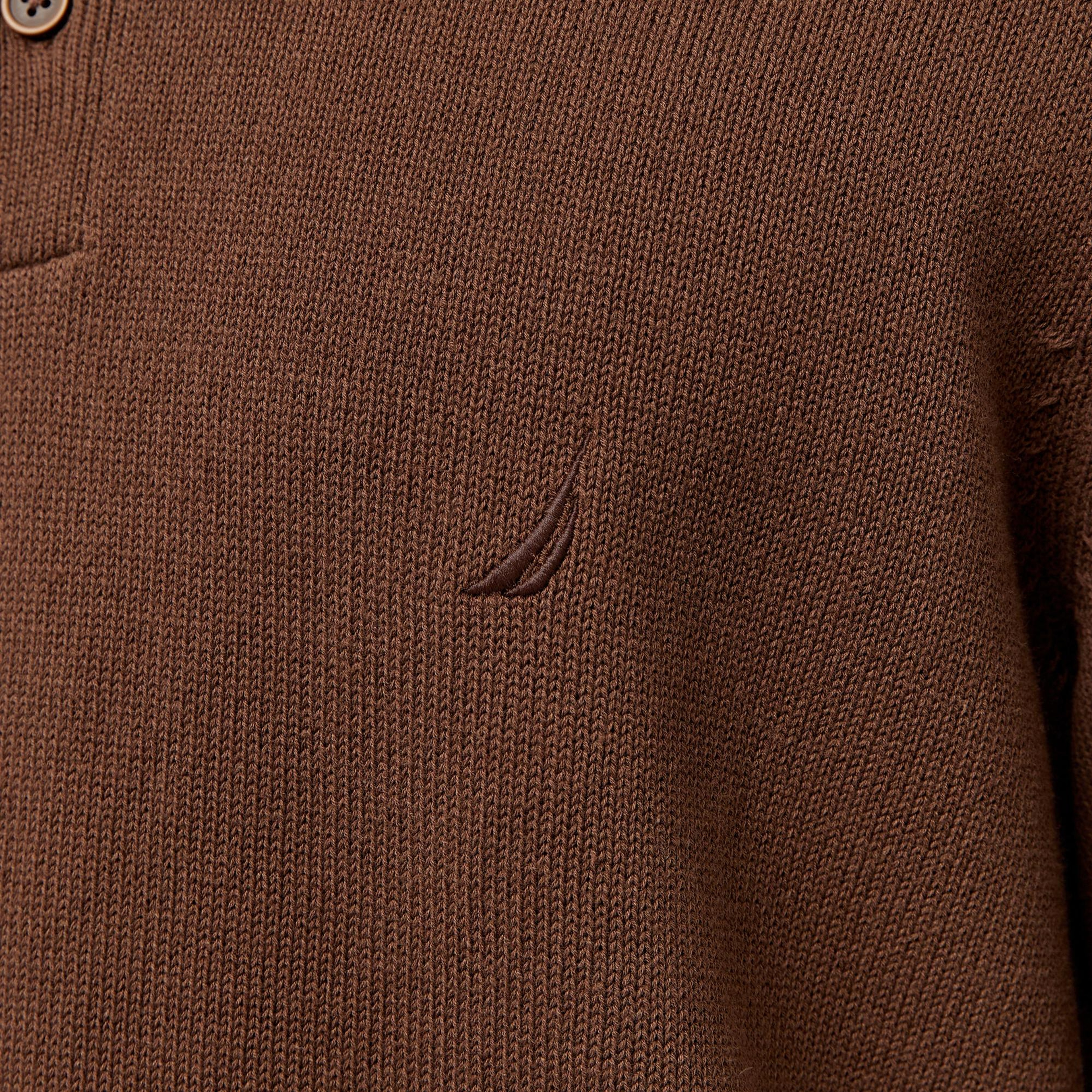 Nautica Erkek Kahverengi Classic Fit Kısa Kollu Triko