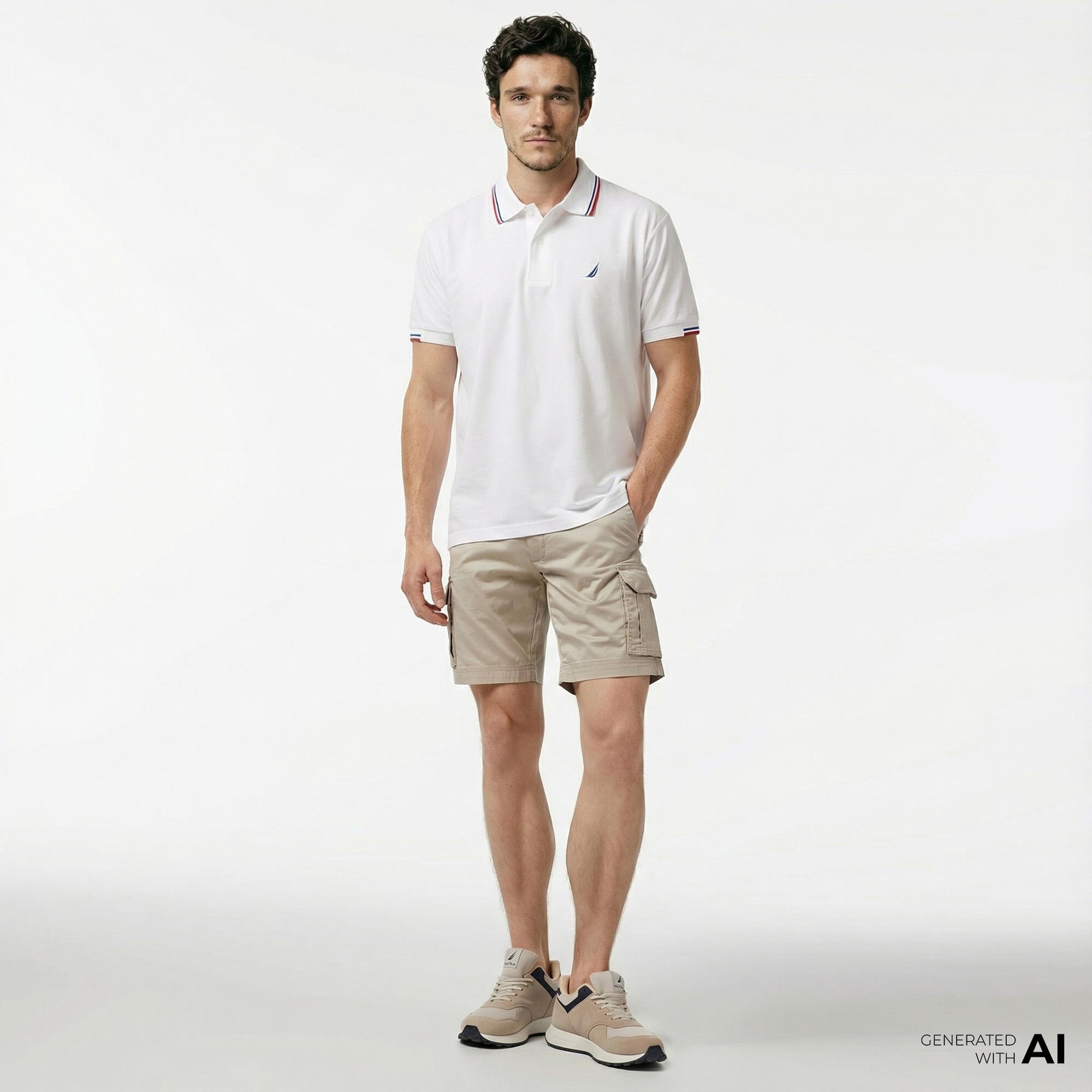 Nautica Erkek Bej Regular Fit Şort