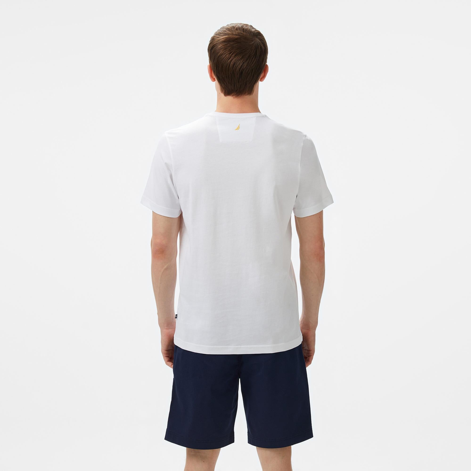 Nautica Erkek Beyaz Regular Fit T-Shirt