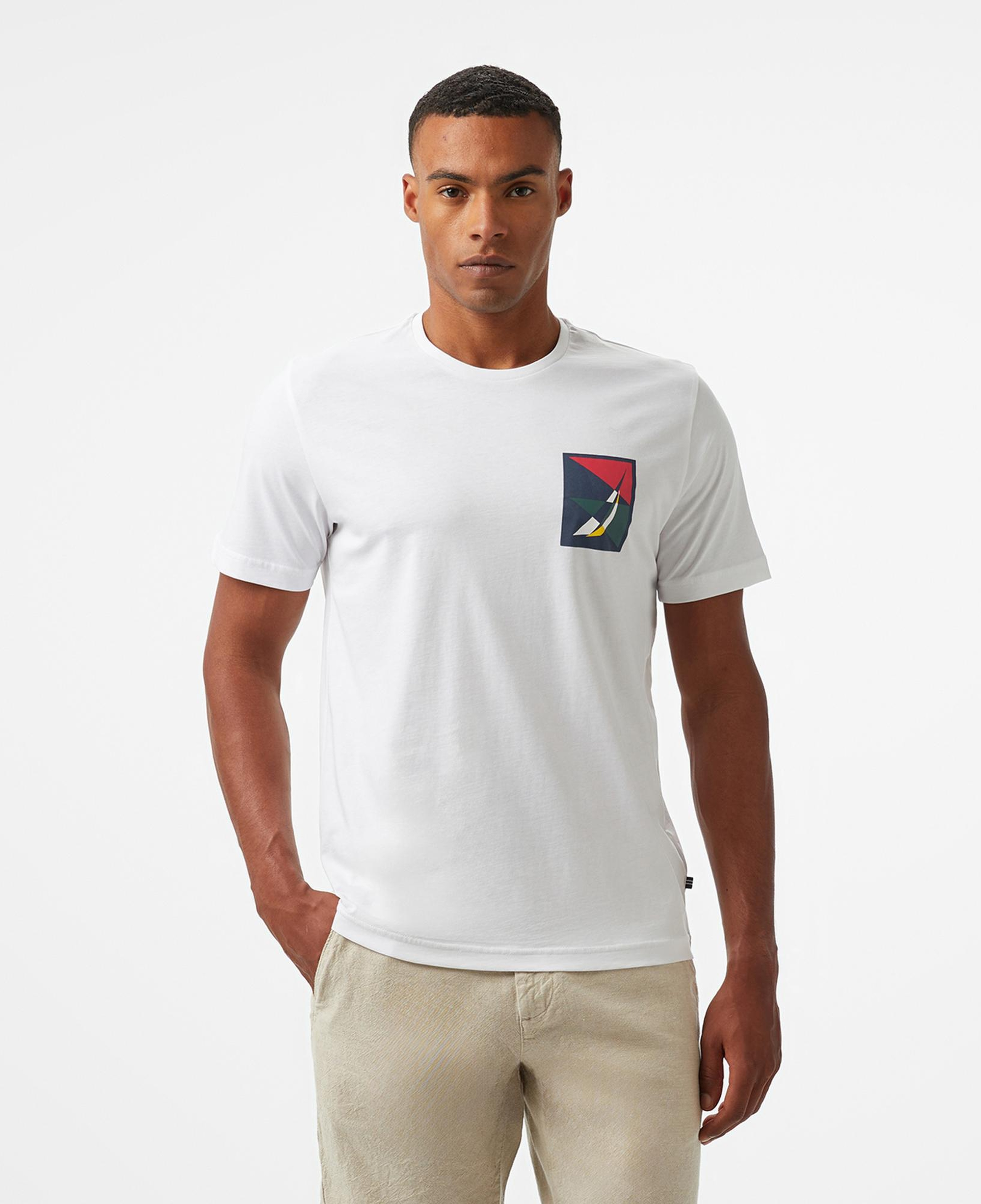 Nautica Erkek Beyaz Regular Fit T-Shirt