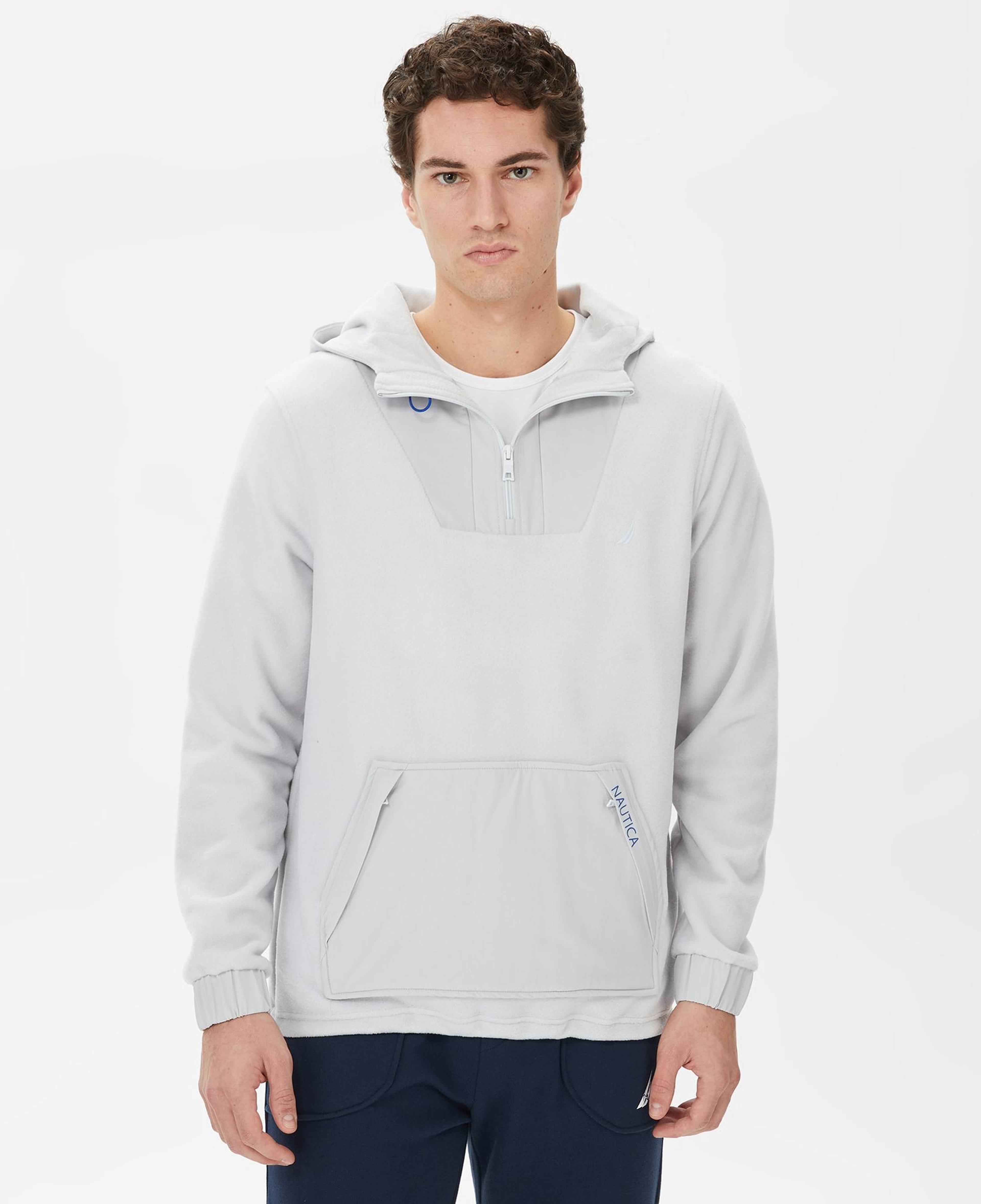 Nautica Erkek Gri Standart Fit Kapüşonlu Sweatshirt