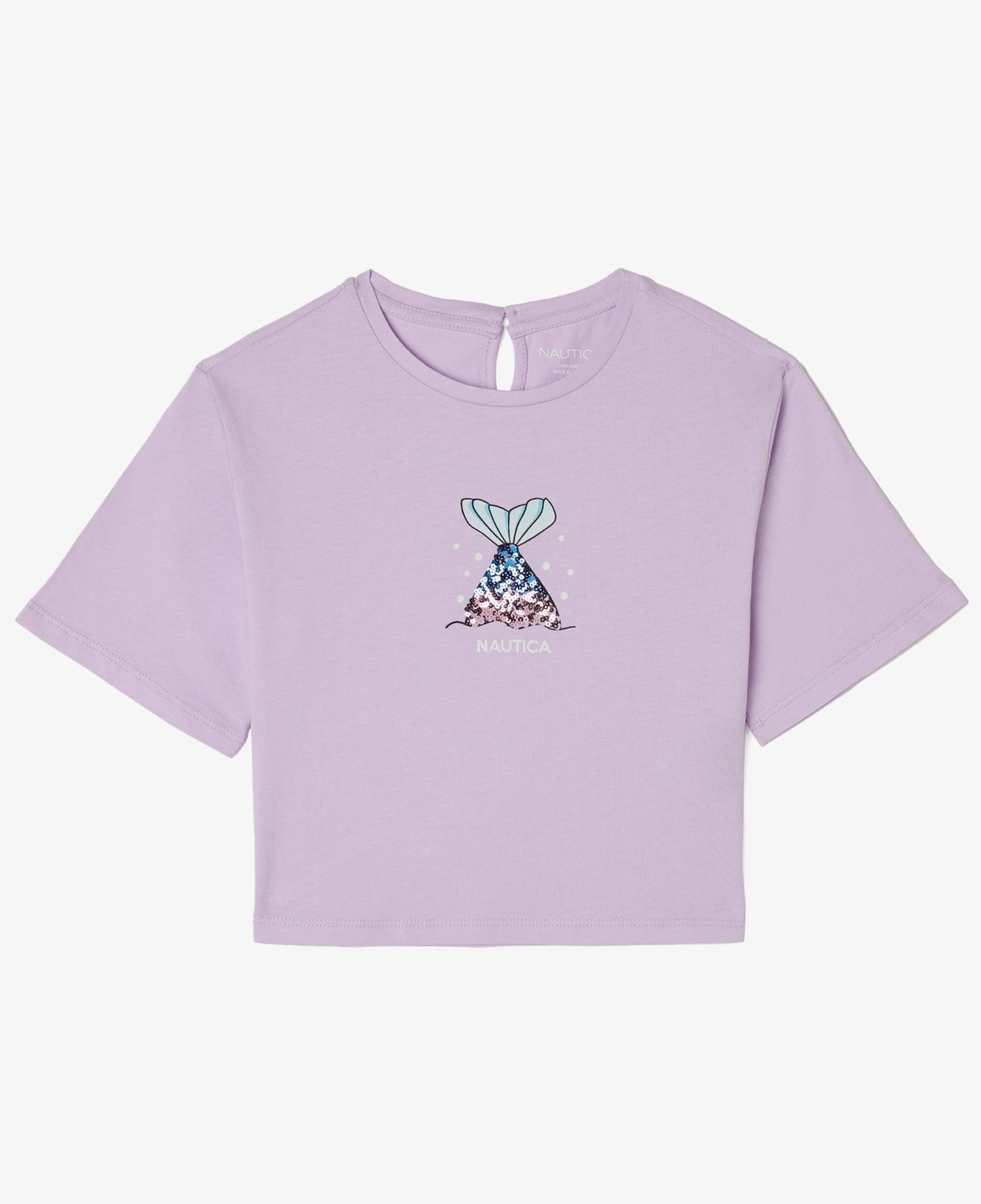 Nautica Kız Çocuk Mor Relaxed Fit T-Shirt