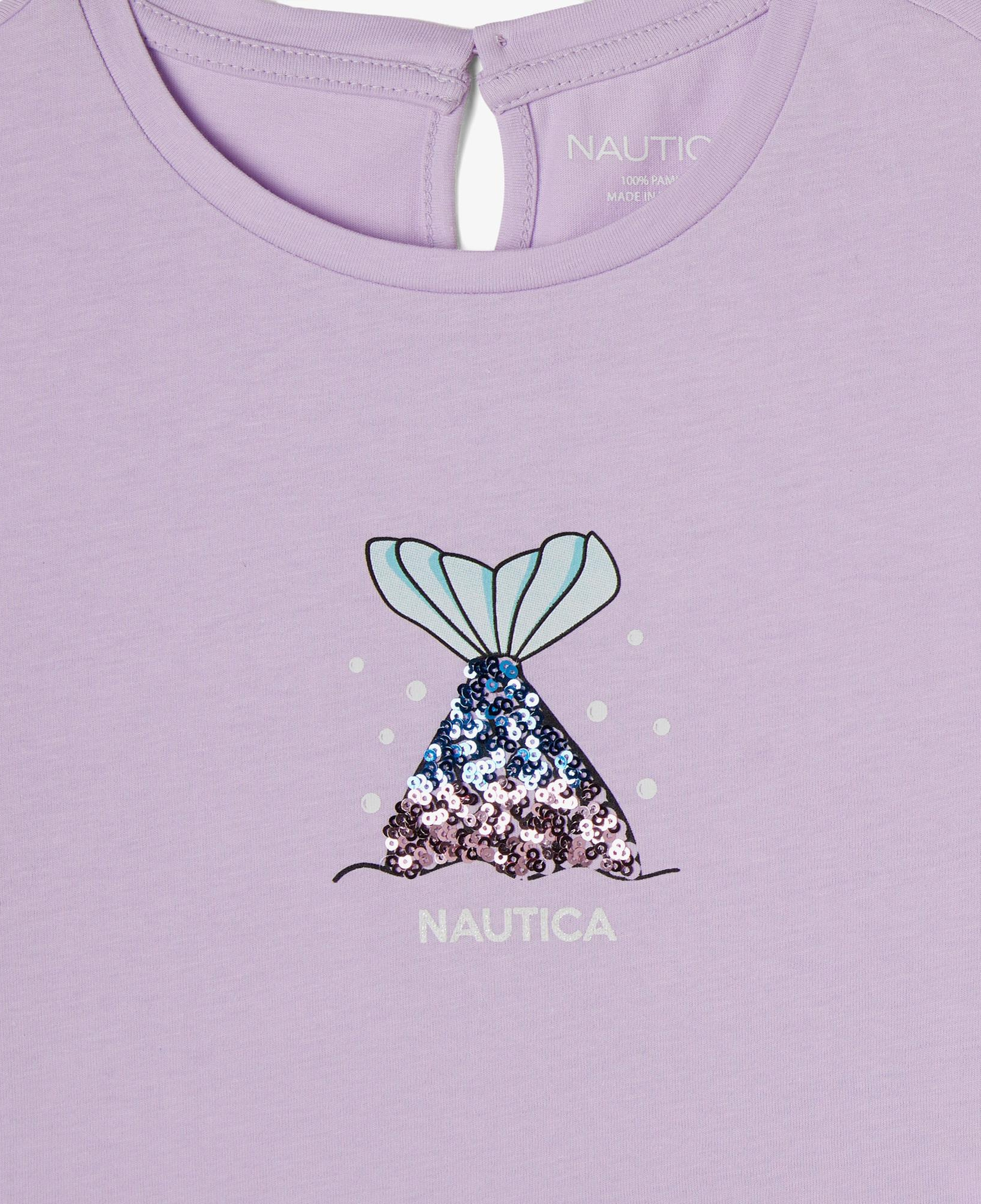 Nautica Kız Çocuk Mor Relaxed Fit T-Shirt