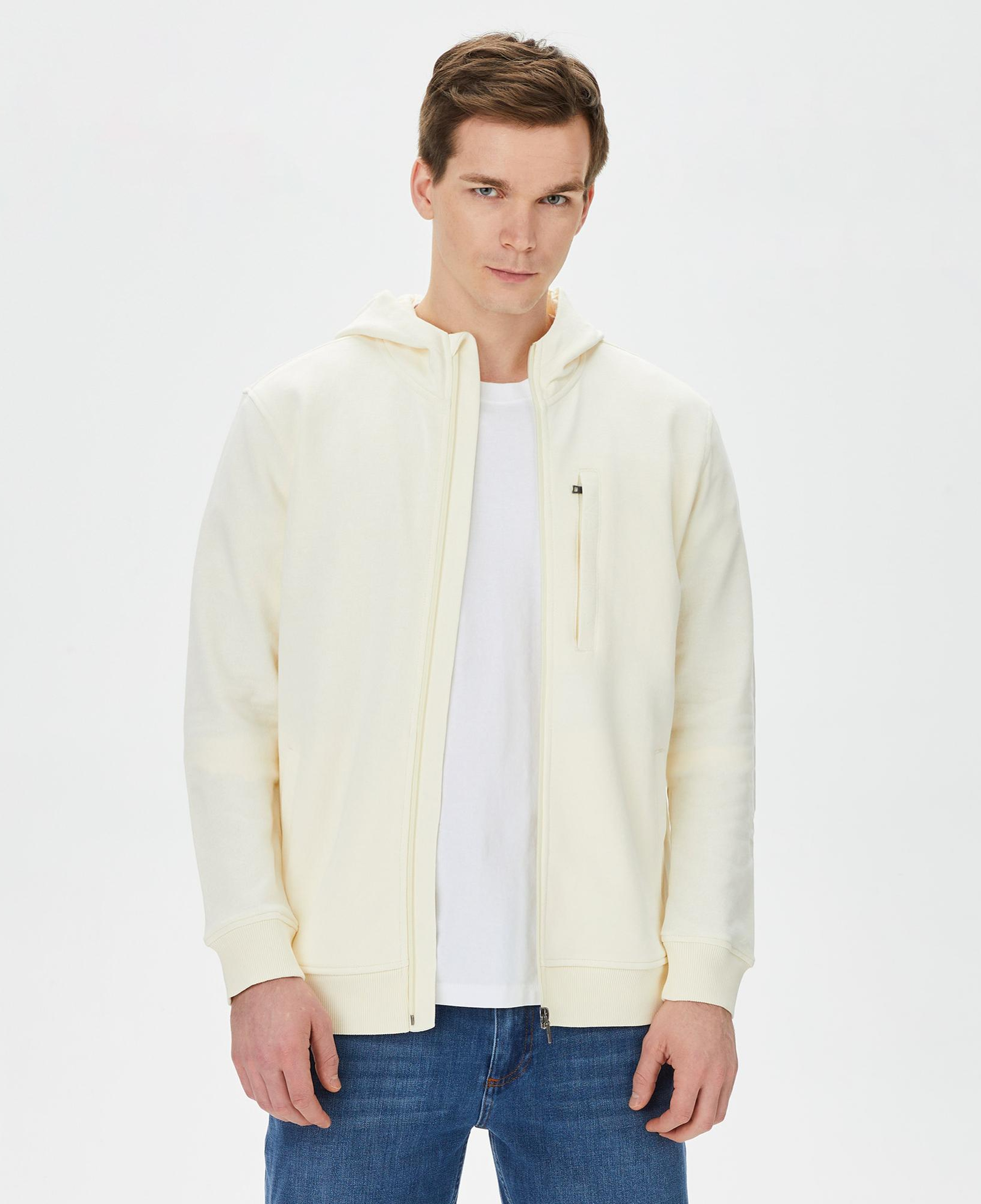 Nautica Erkek Krem Standart Fit Sweatshirt