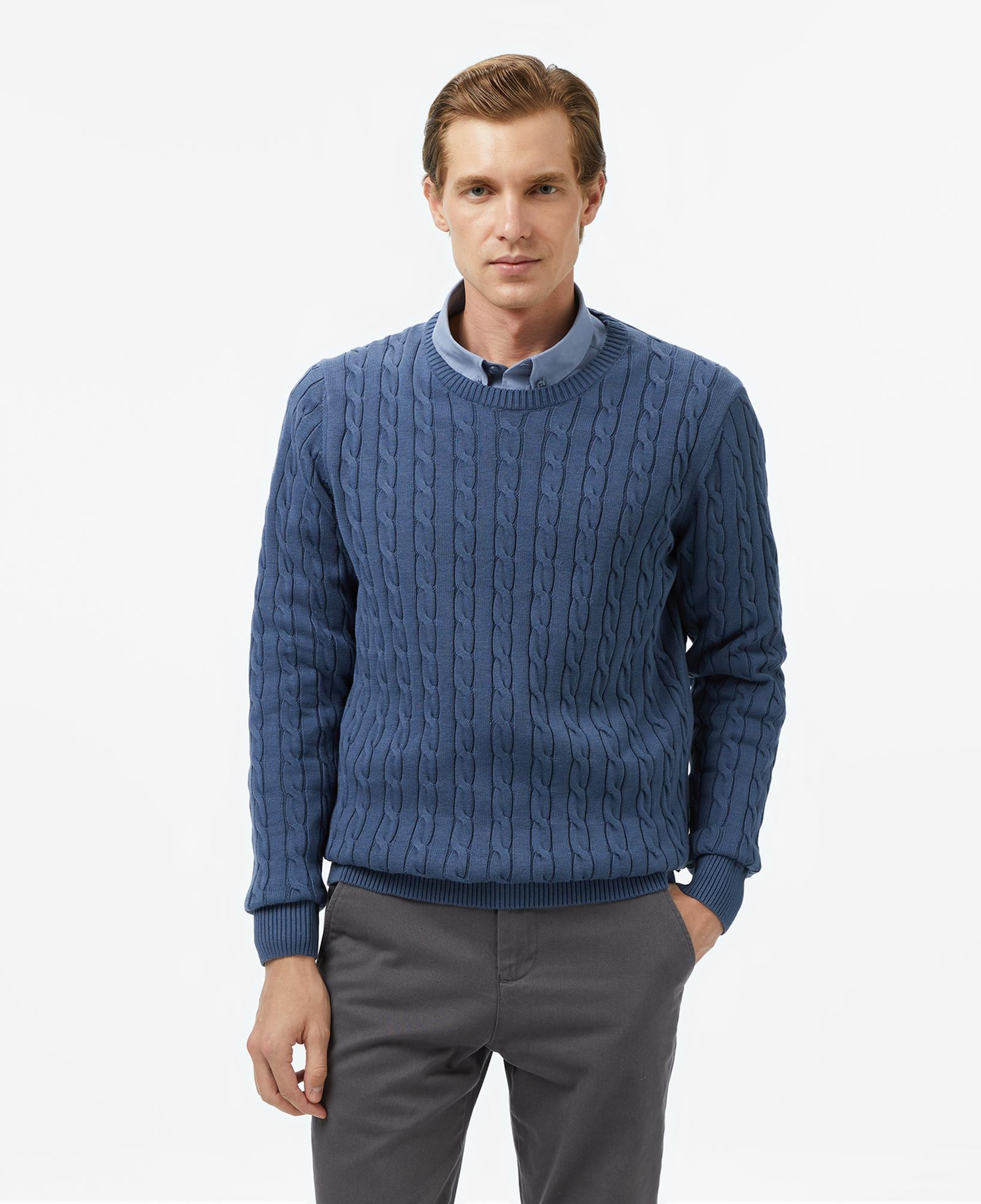 Nautica Erkek Mavi Classic Fit Kazak