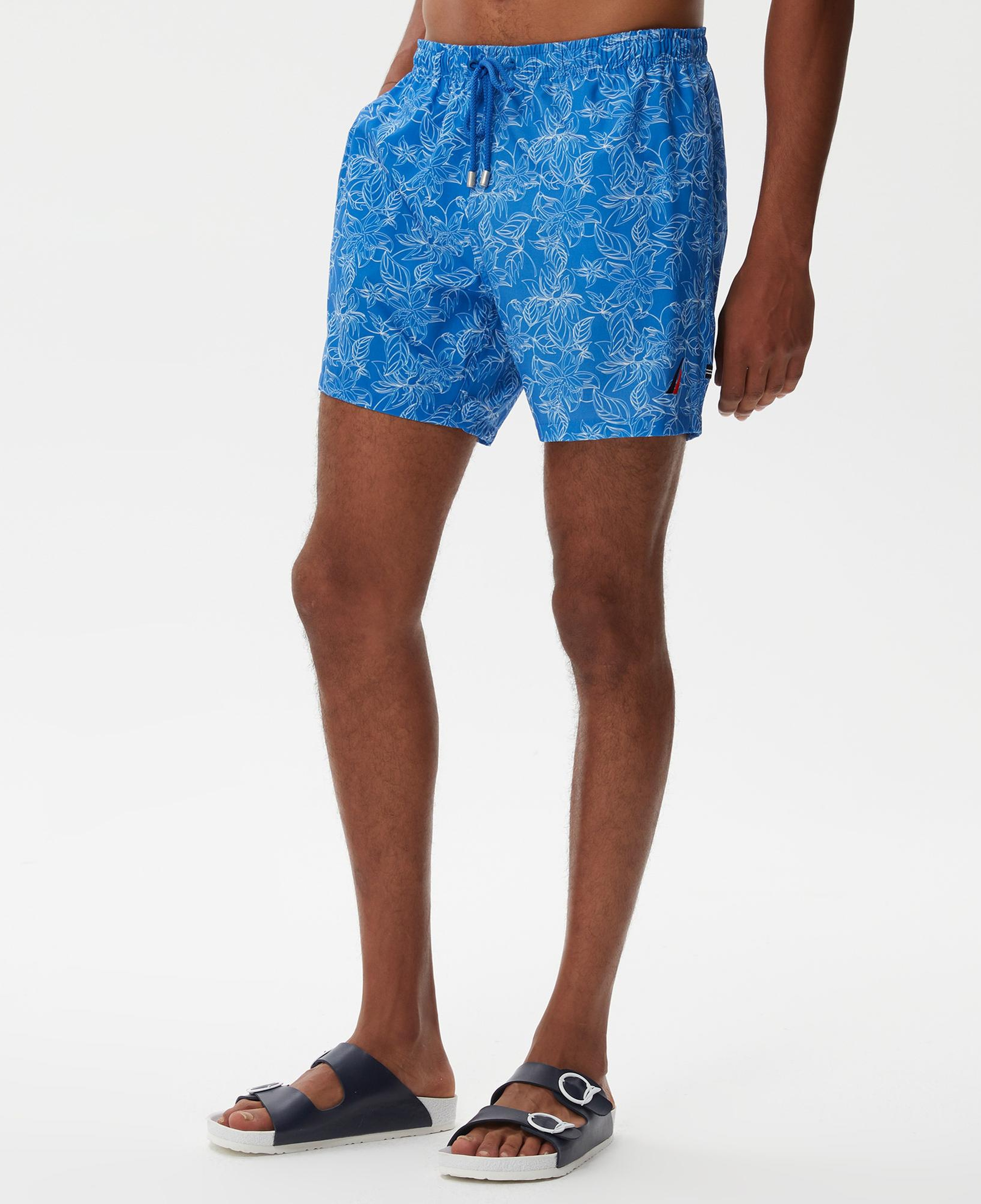 Nautica Erkek Mavi Baskılı Deniz Şortu