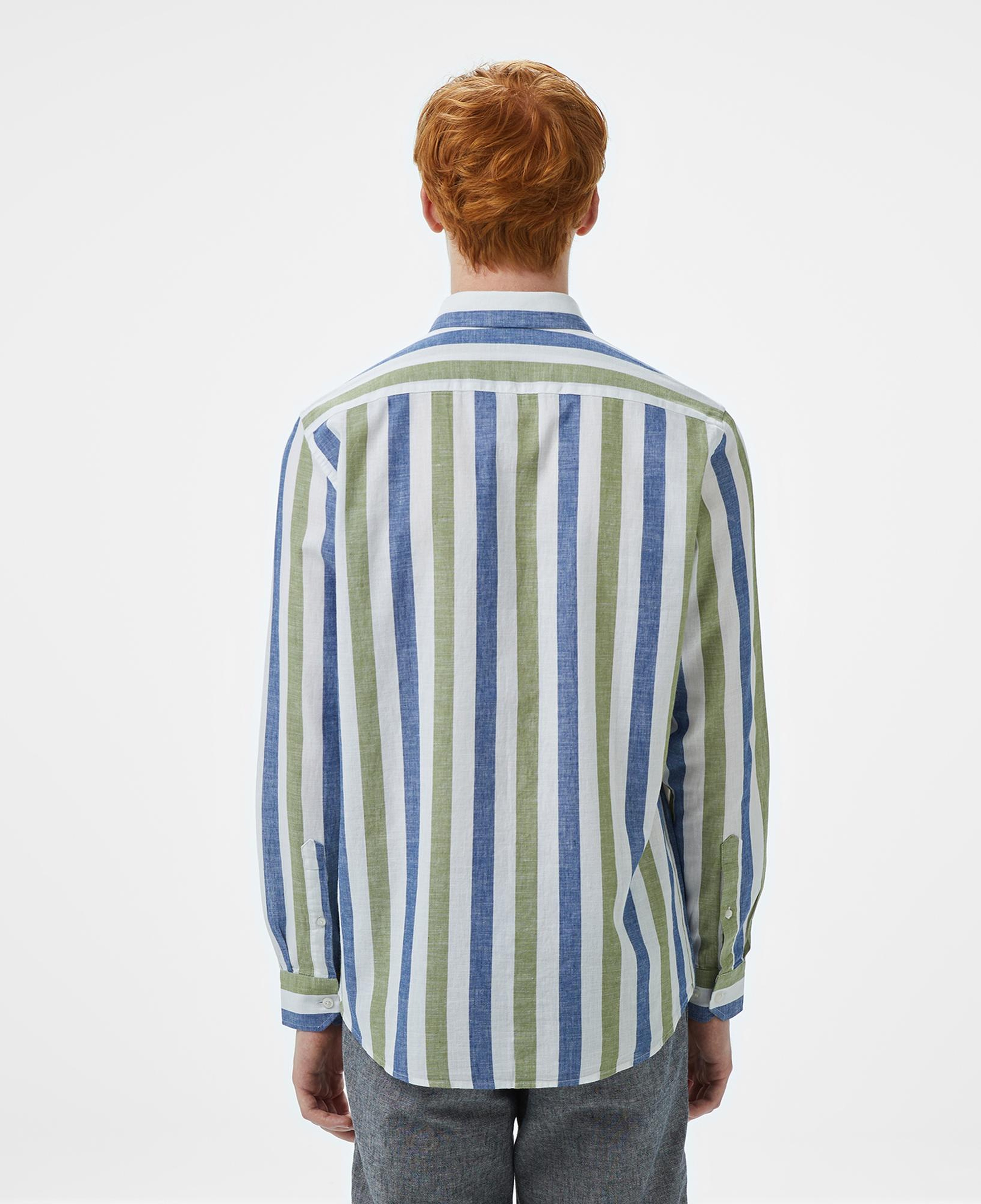 Nautica Erkek Yeşil Classic Fit Çizgili Gömlek