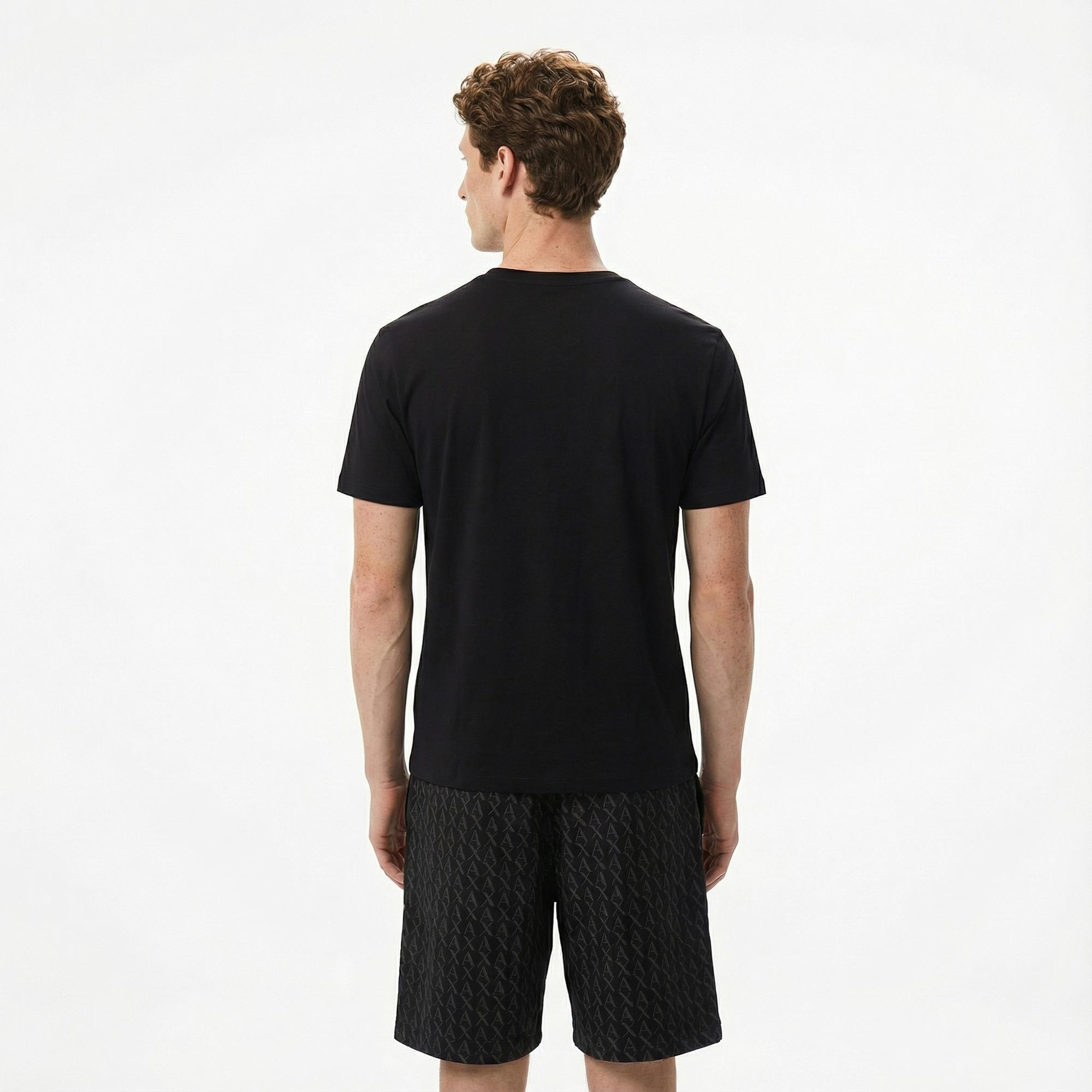 Armani Exchange Erkek Siyah Bisiklet Yaka T-Shirt