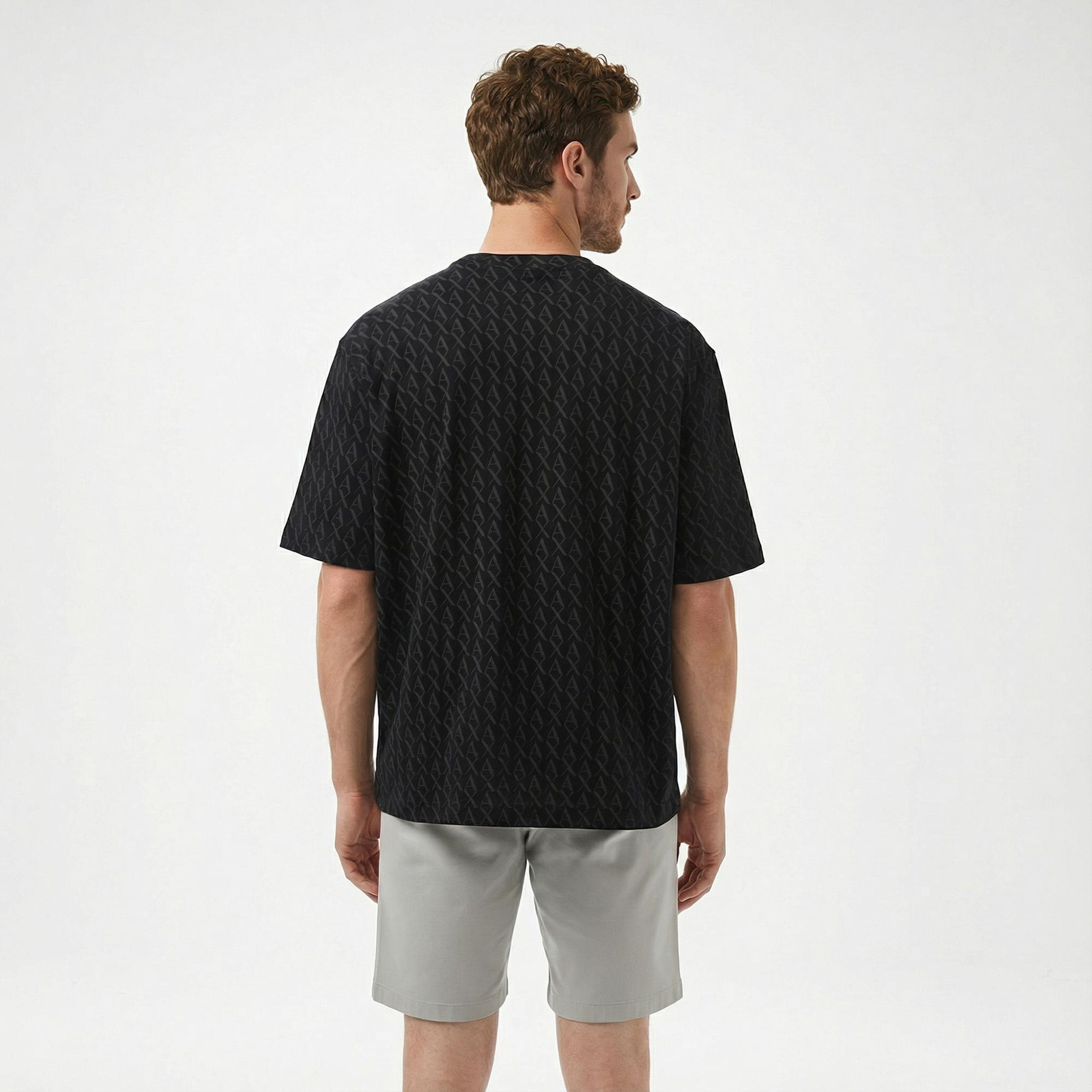 Armani Exchange Erkek Siyah Bisiklet Yaka T-Shirt