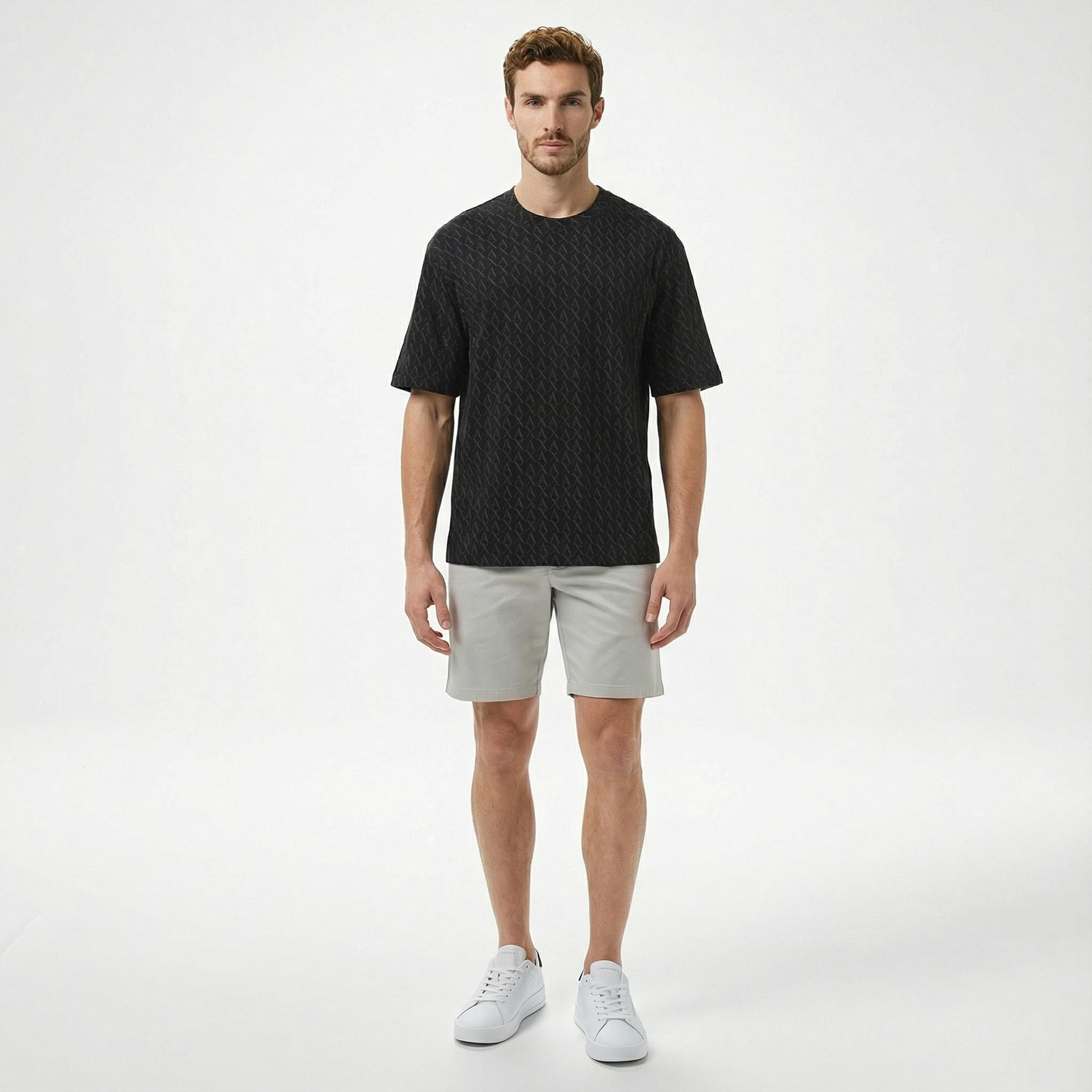 Armani Exchange Erkek Siyah Bisiklet Yaka T-Shirt