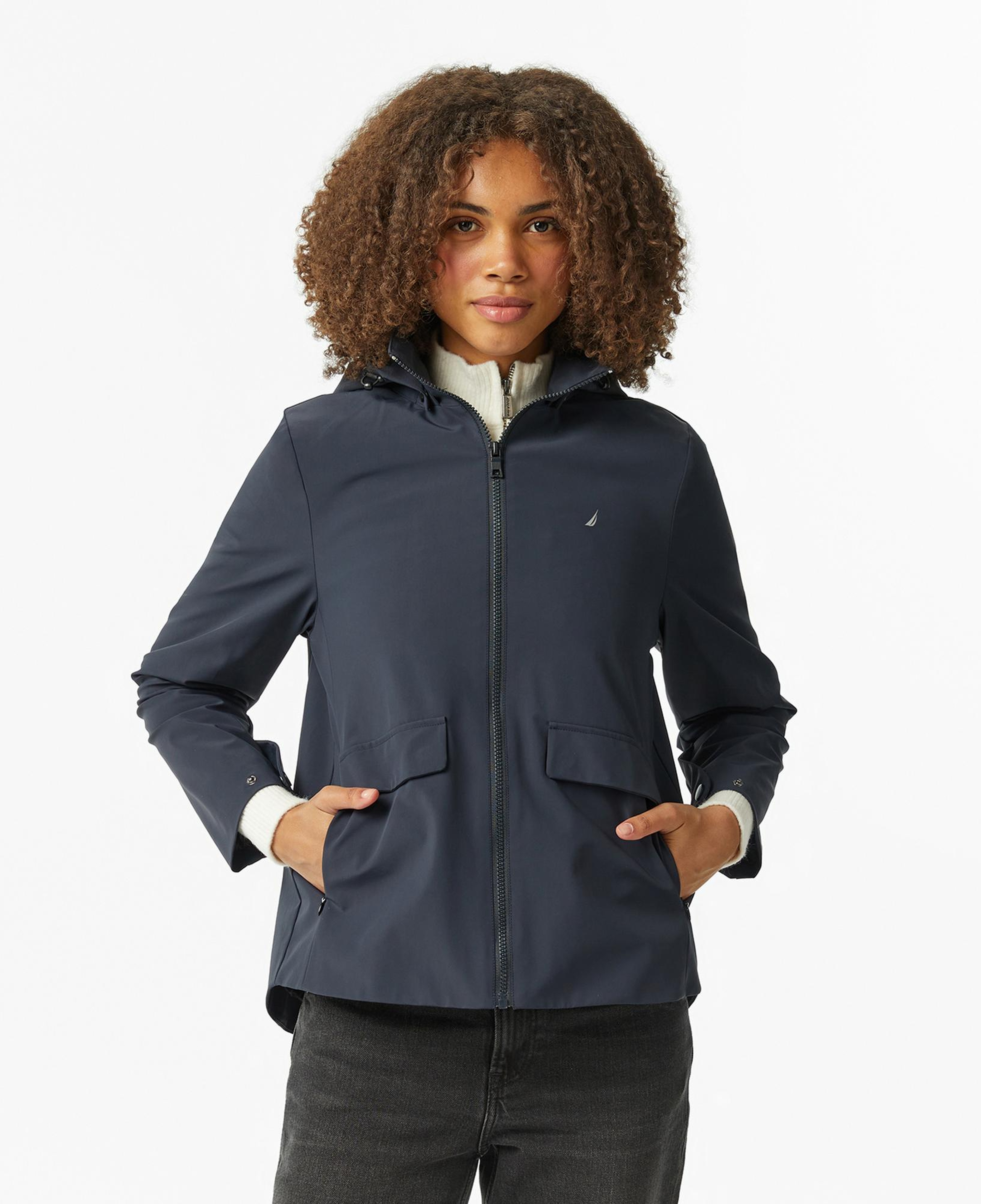 Nautica Kadın Lacivert Regular Fit Mont