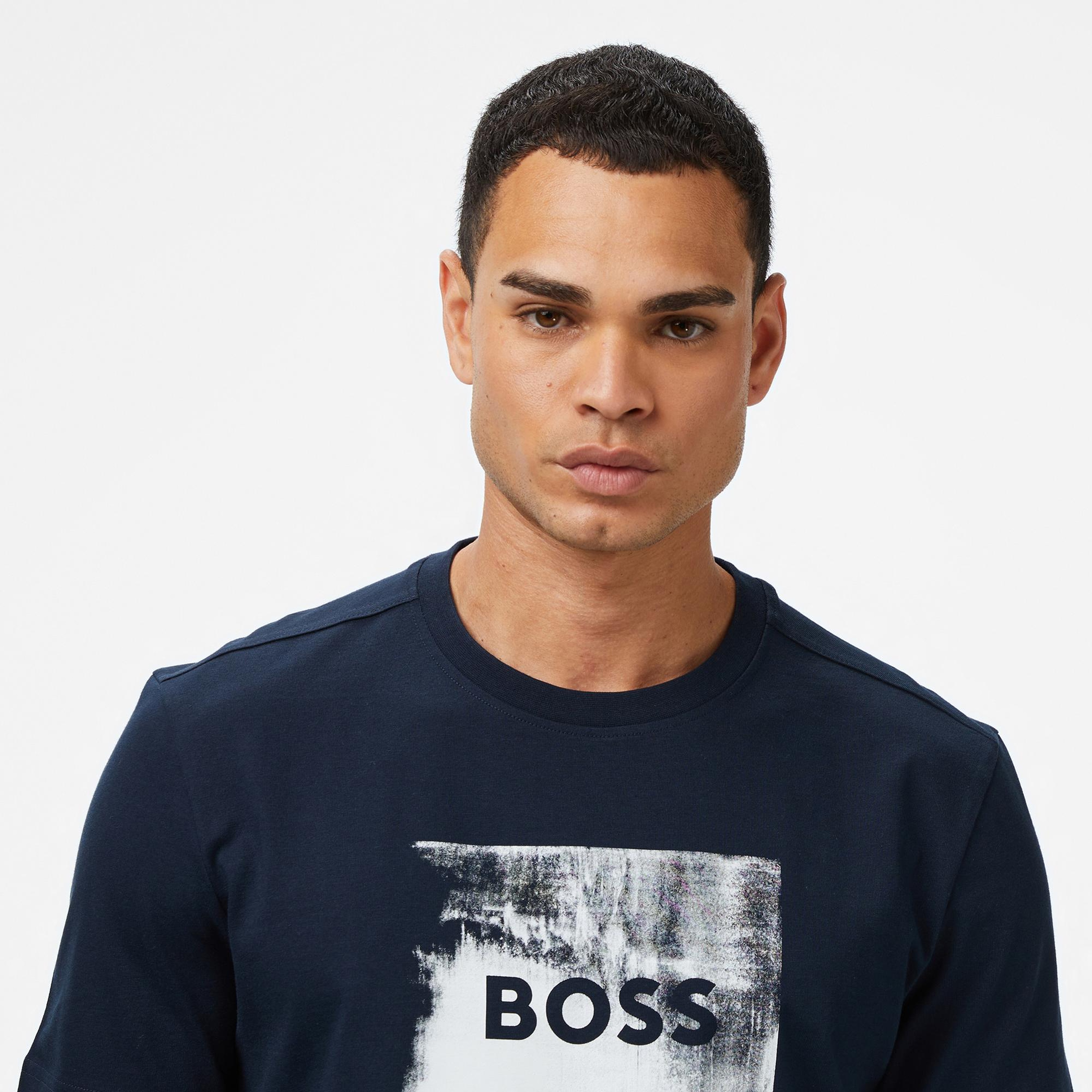 Boss Wheel Erkek Koyu Mavi T-Shirt