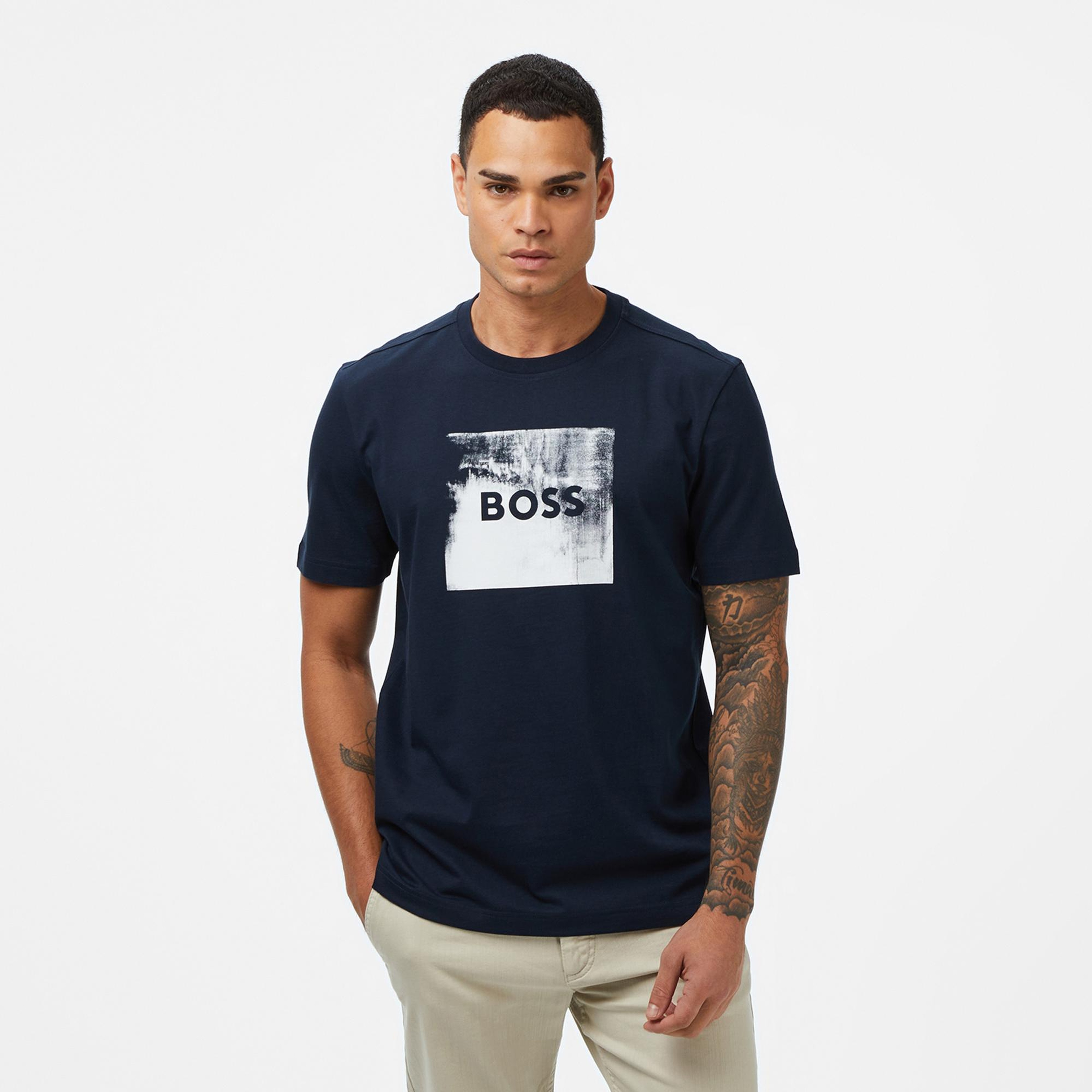 Boss Wheel Erkek Koyu Mavi T-Shirt