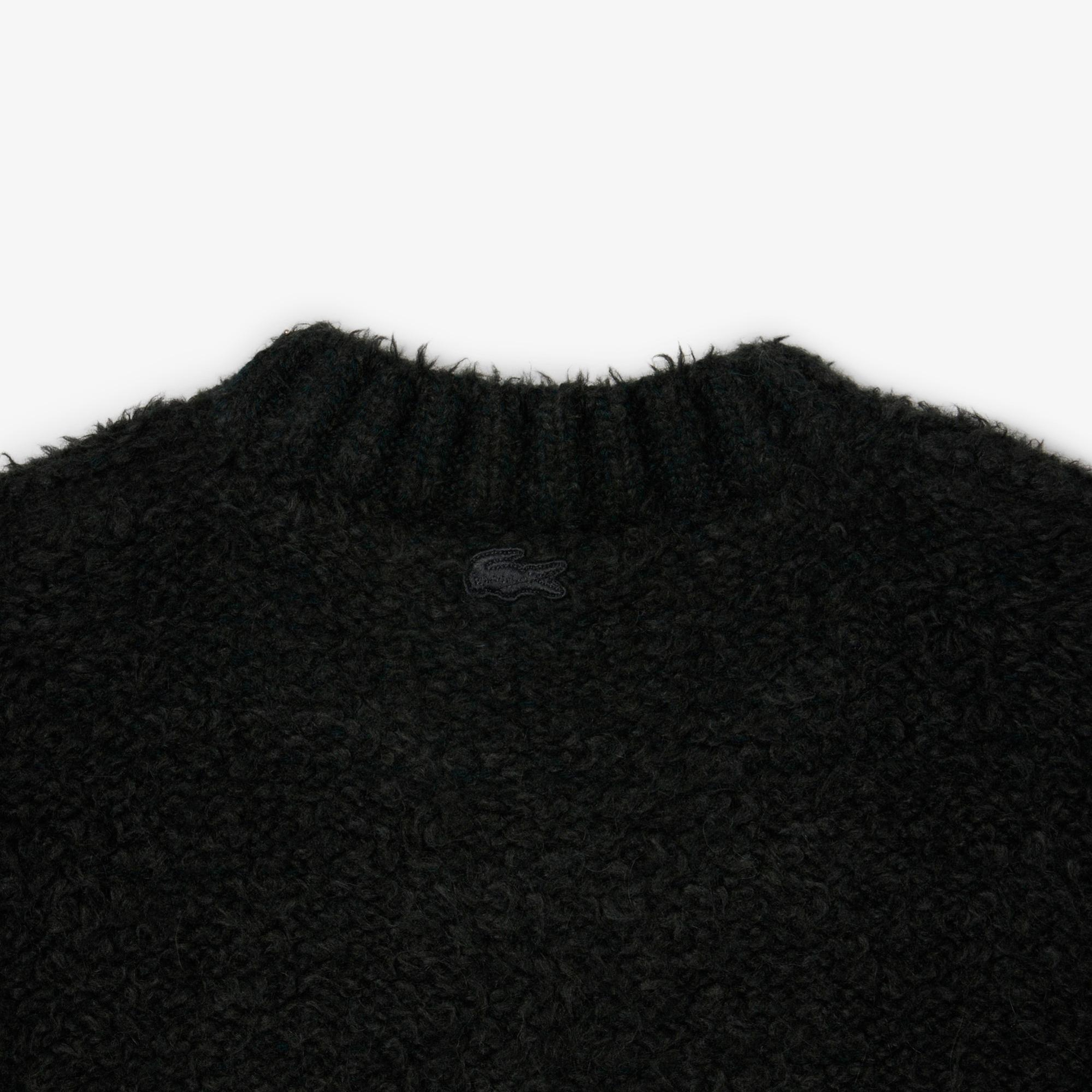 FW25 RUNWAY Unisex Loose Fit Bisiklet Yaka Baskılı Yeşil Kazak