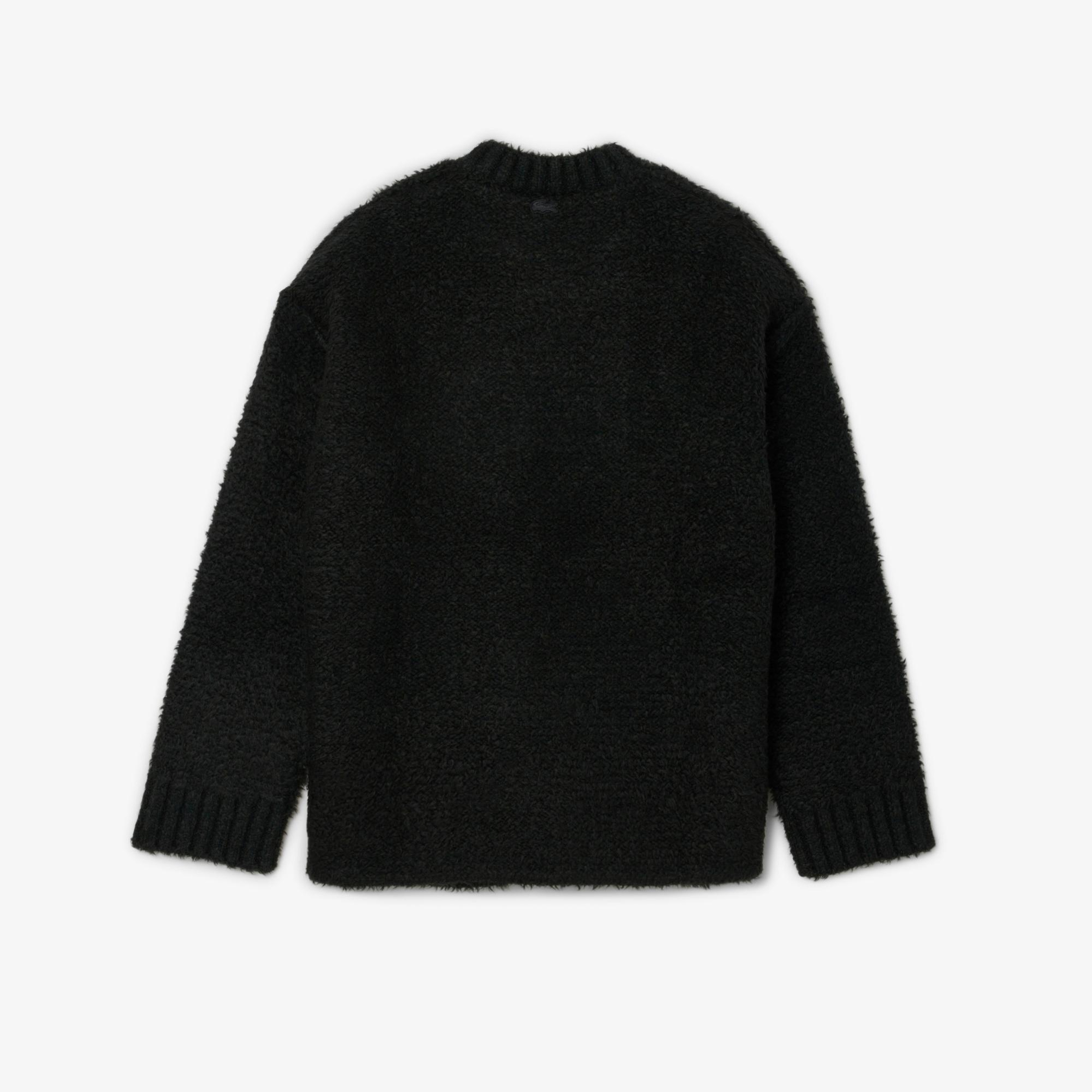 FW25 RUNWAY Unisex Loose Fit Bisiklet Yaka Baskılı Yeşil Kazak