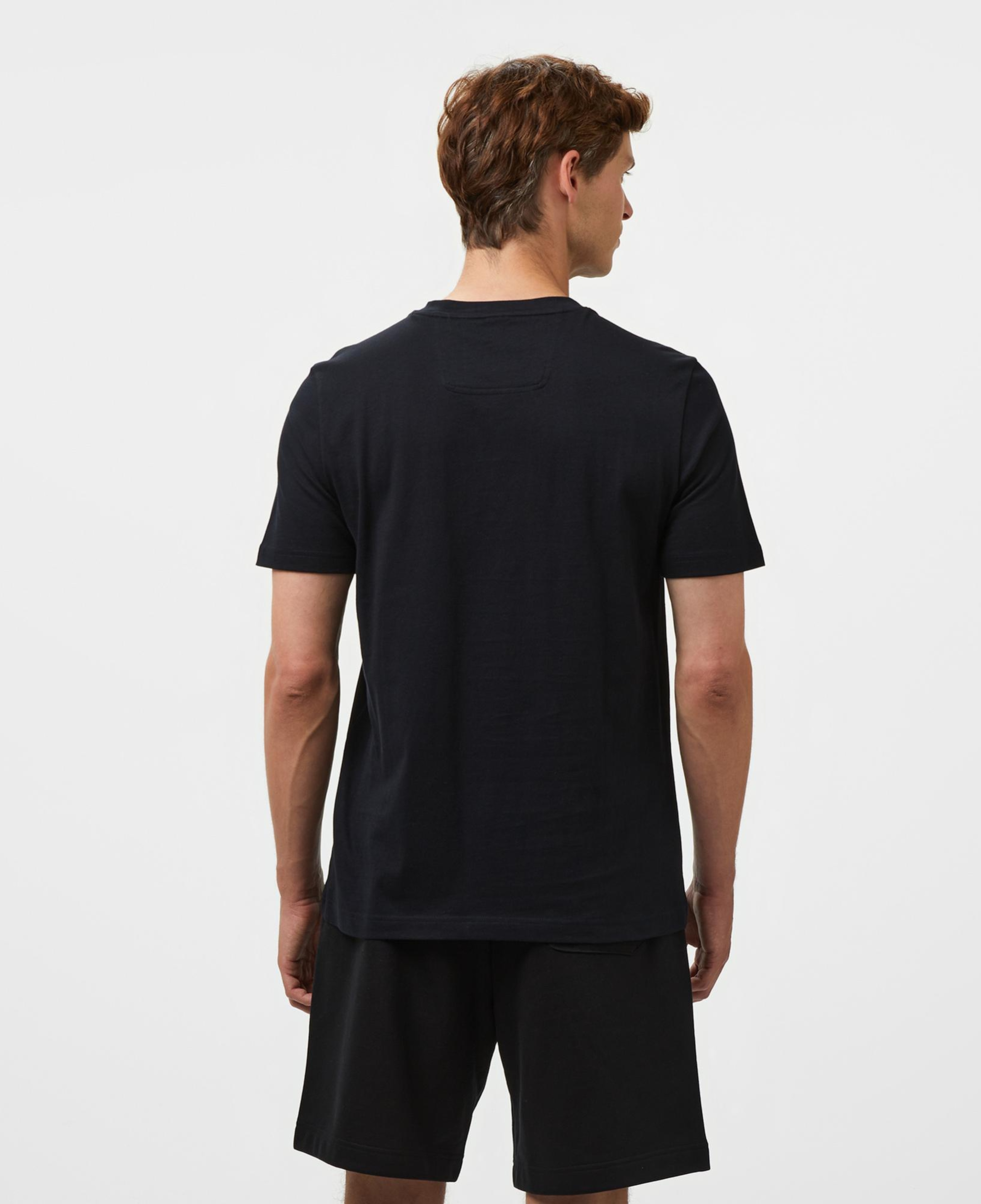 Boss Tape Logo Erkek Mavi T-Shirt