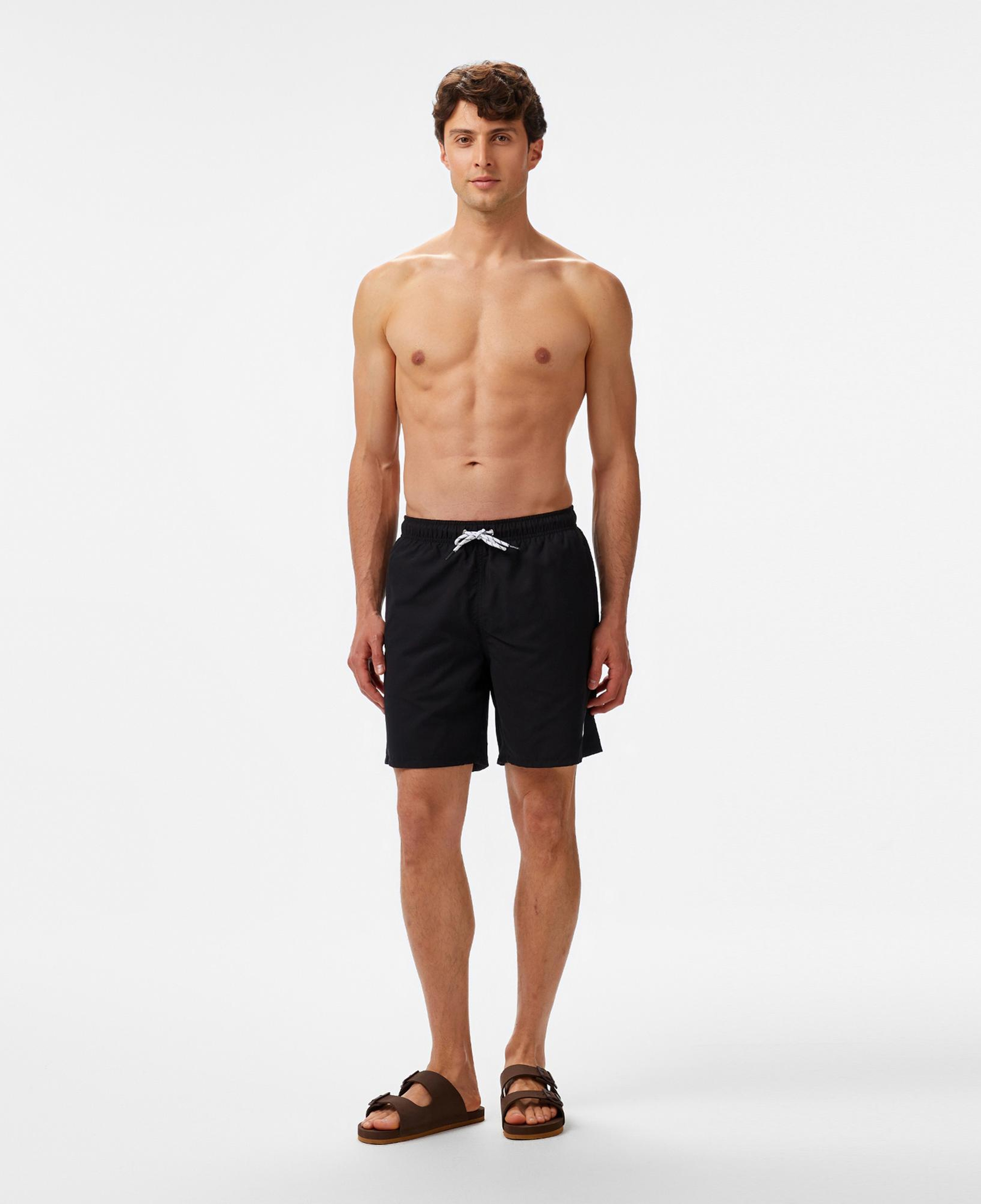 Nautica Erkek Siyah Regular Fit Deniz Şortu