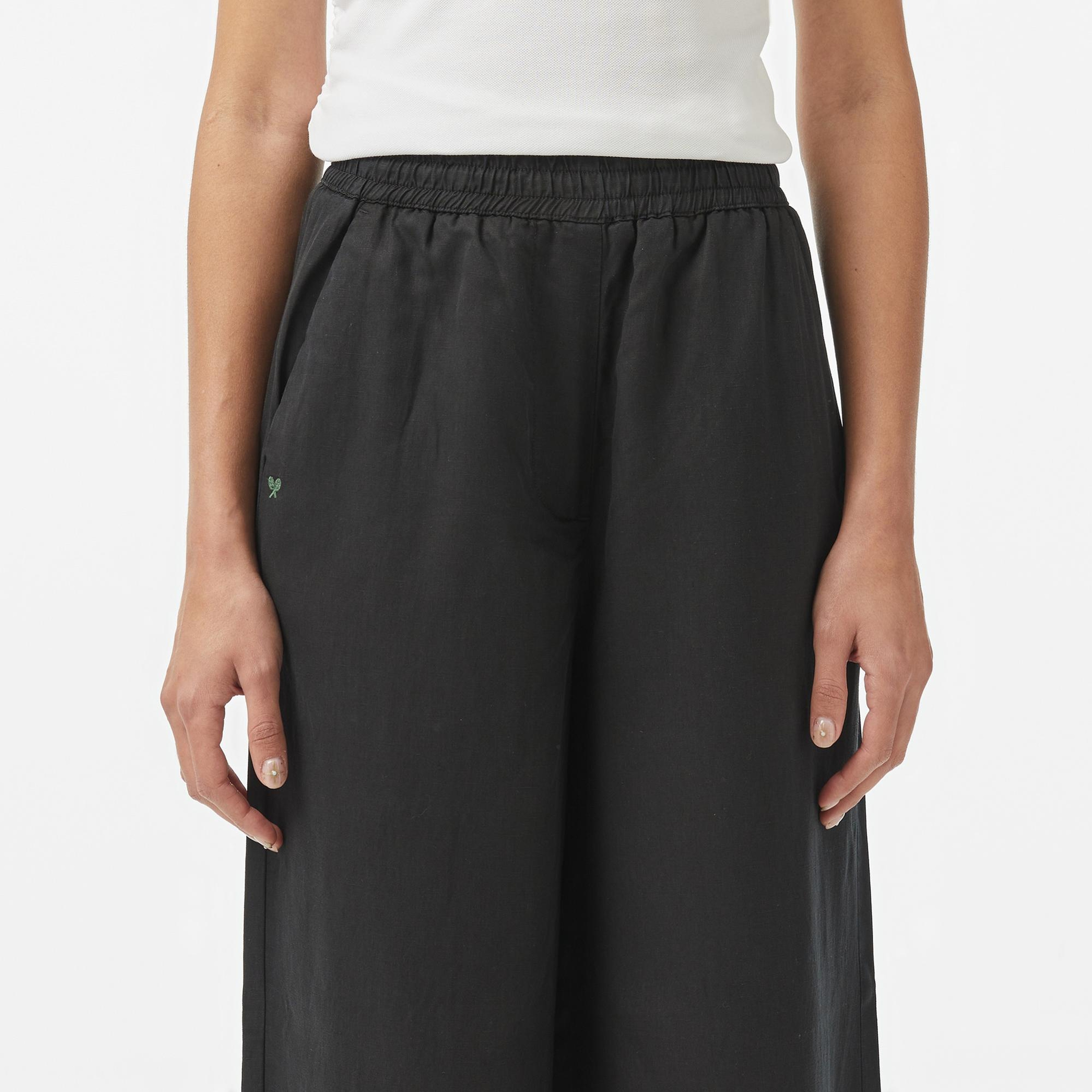 Lacoste Kadın Relaxed Fit Siyah Pantolon