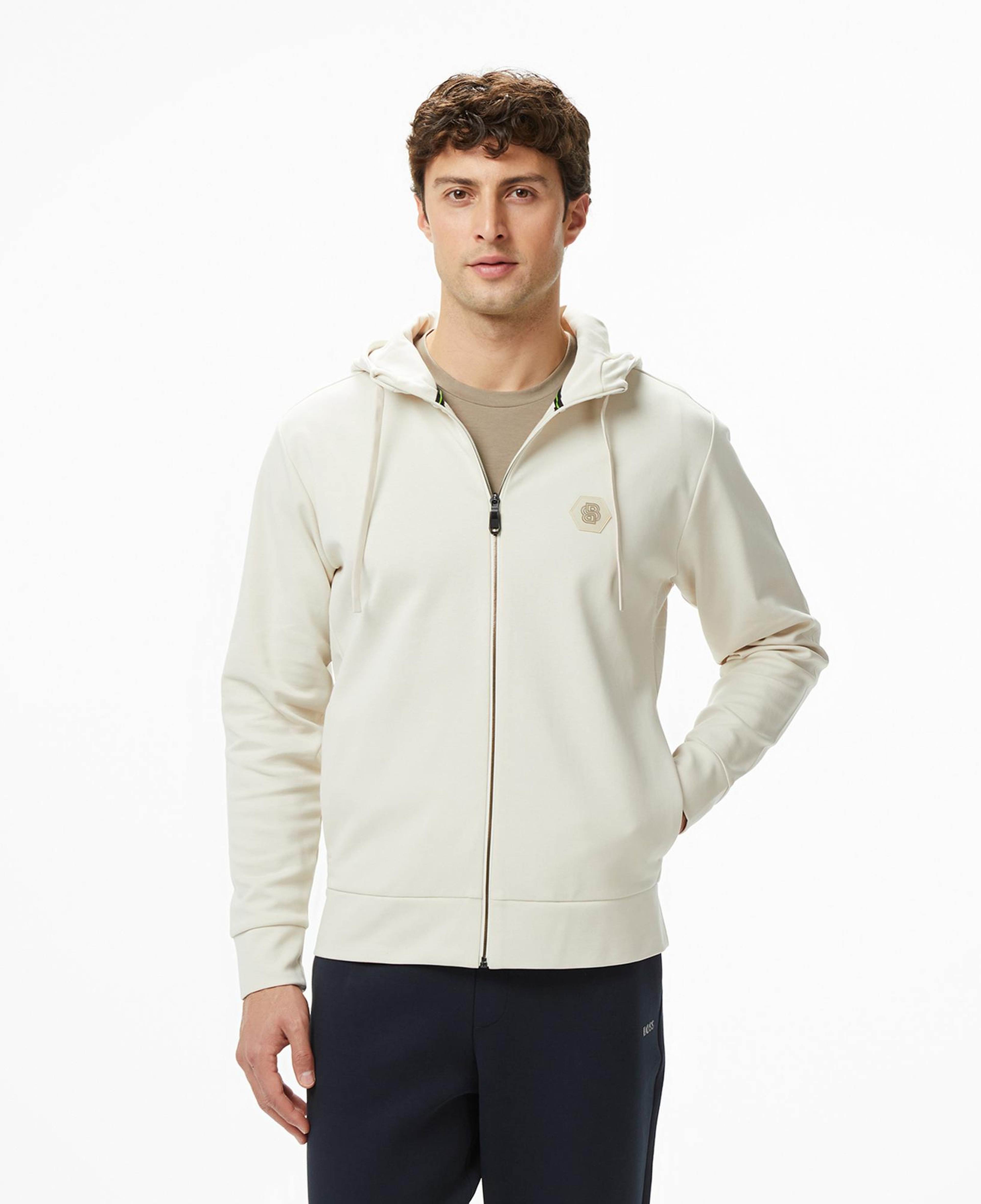 Boss Saggy Future Erkek Beyaz Sweatshirt