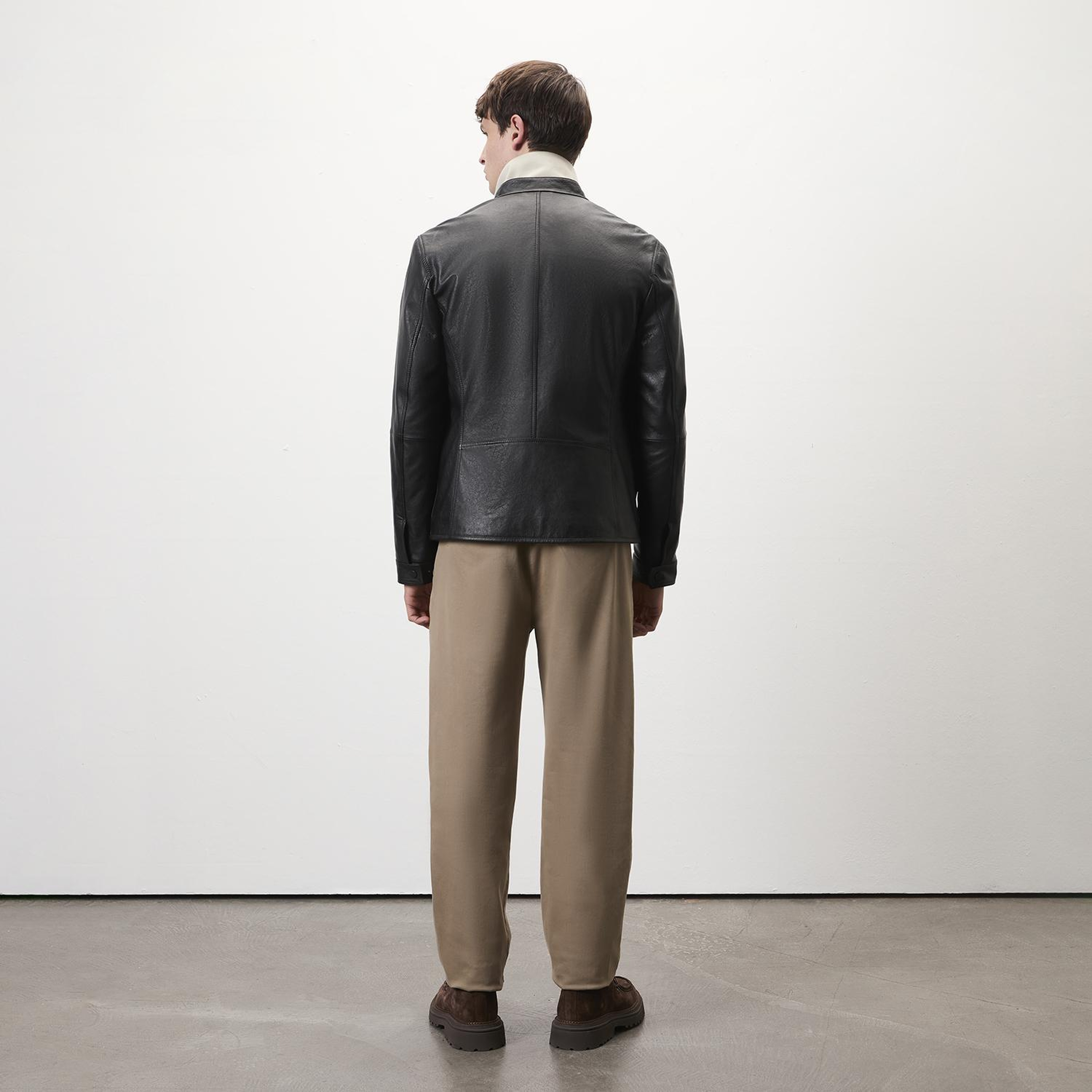 Dyami Siyah Erkek Deri Mont