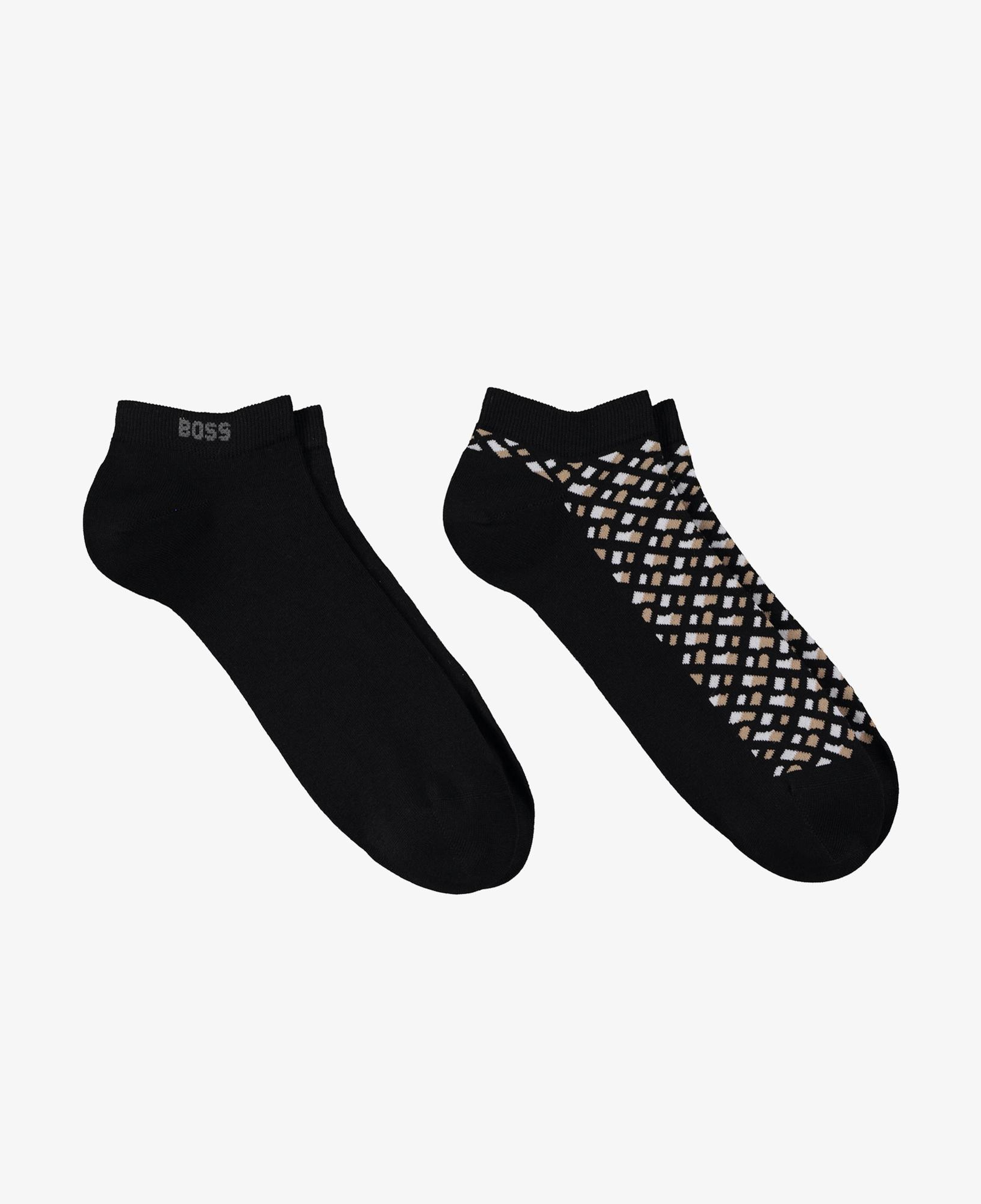 Boss 2'li Monogram Erkek Siyah Çorap