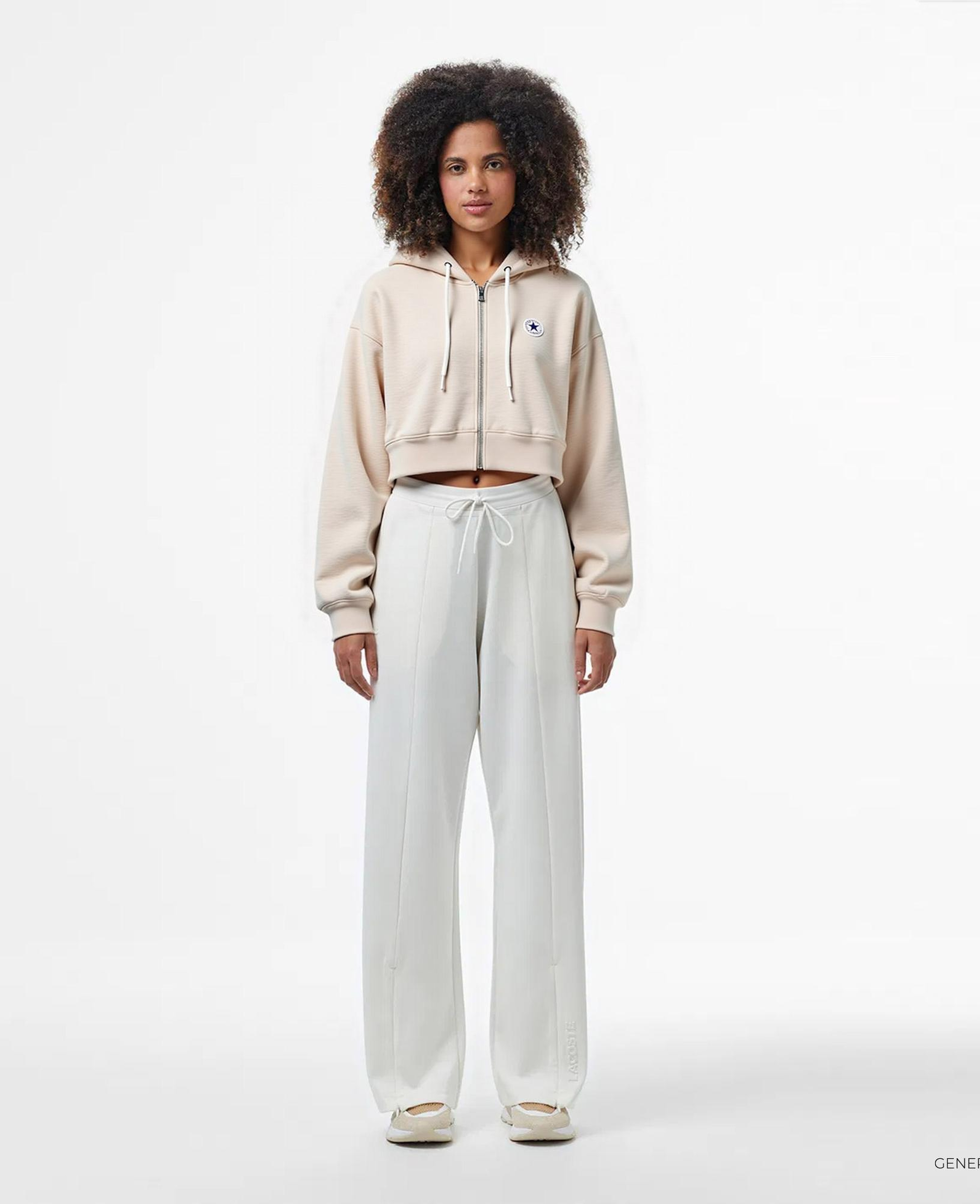 Converse Kadın Fermuarlı Bej Eşofman Üstü