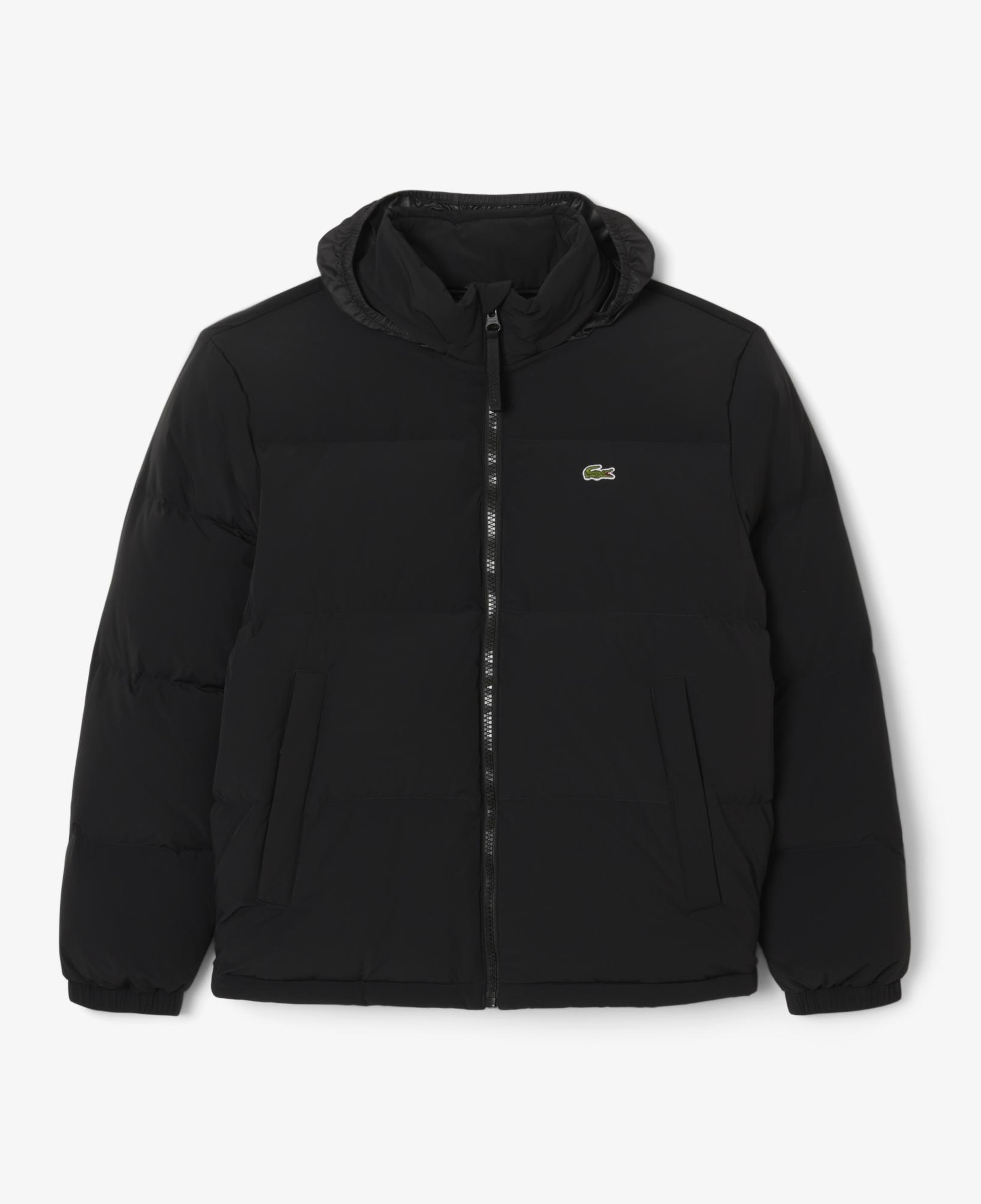 Lacoste Erkek Relaxed Fit Kapüşonlu Siyah Mont