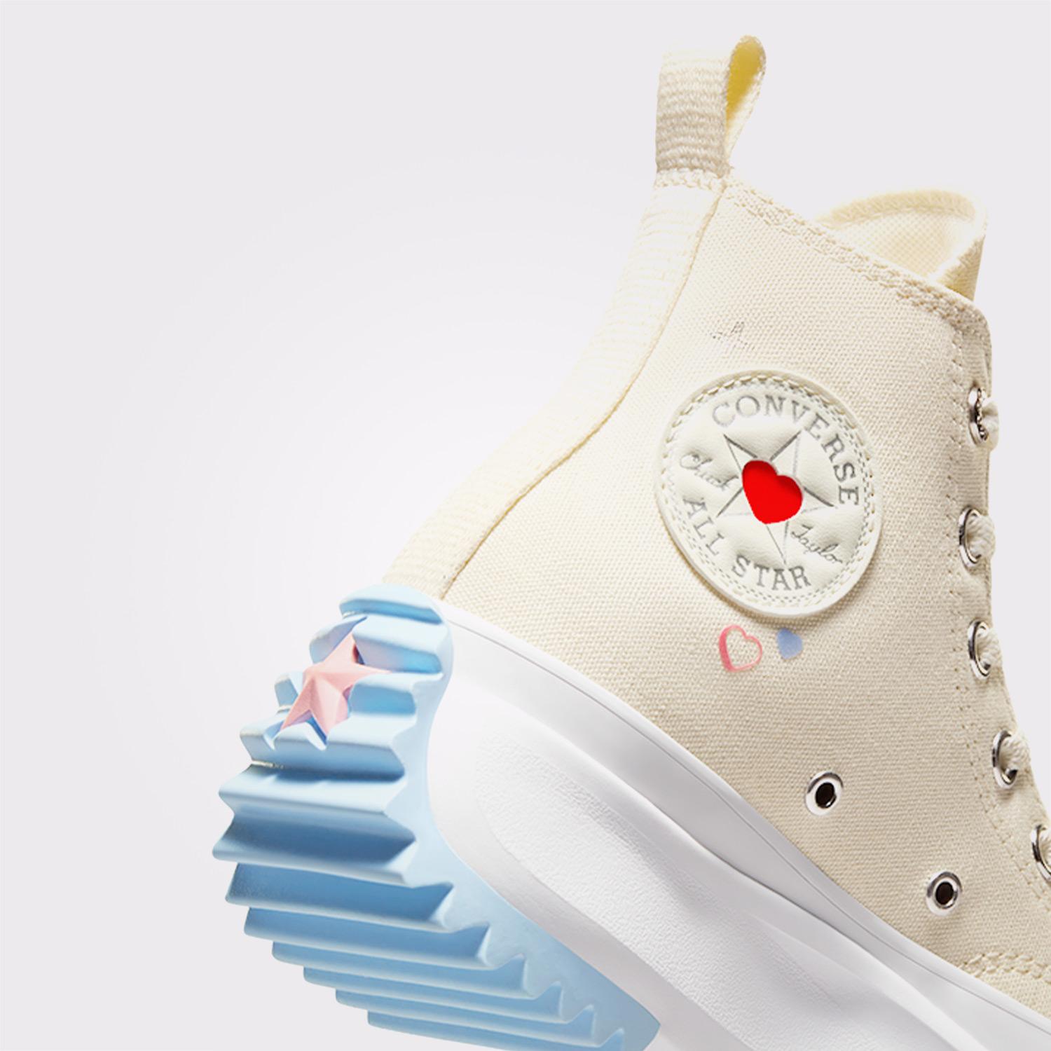 Converse Run Star Hike Platform Y2K Heart Unisex Krem Sneaker