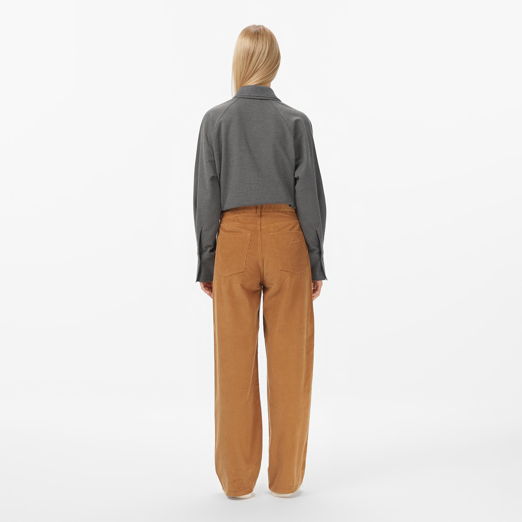 Lacoste Kadın Wide Leg Kahverengi Pantolon