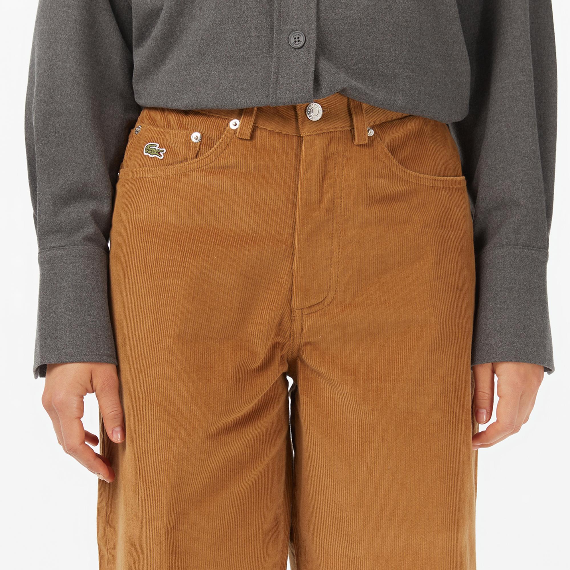 Lacoste Kadın Wide Leg Kahverengi Pantolon