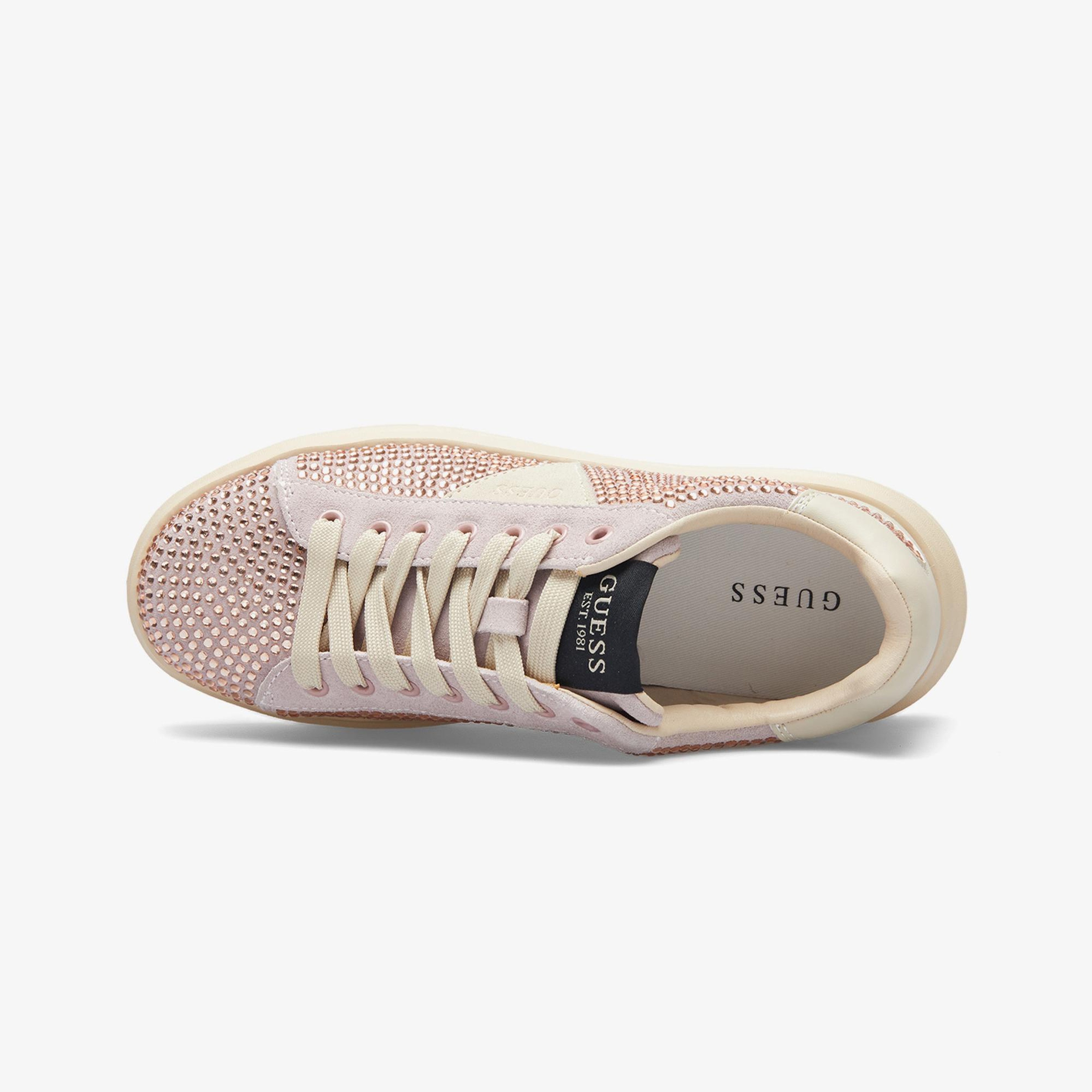Guess Elbina Suede Kadın Pembe Sneaker