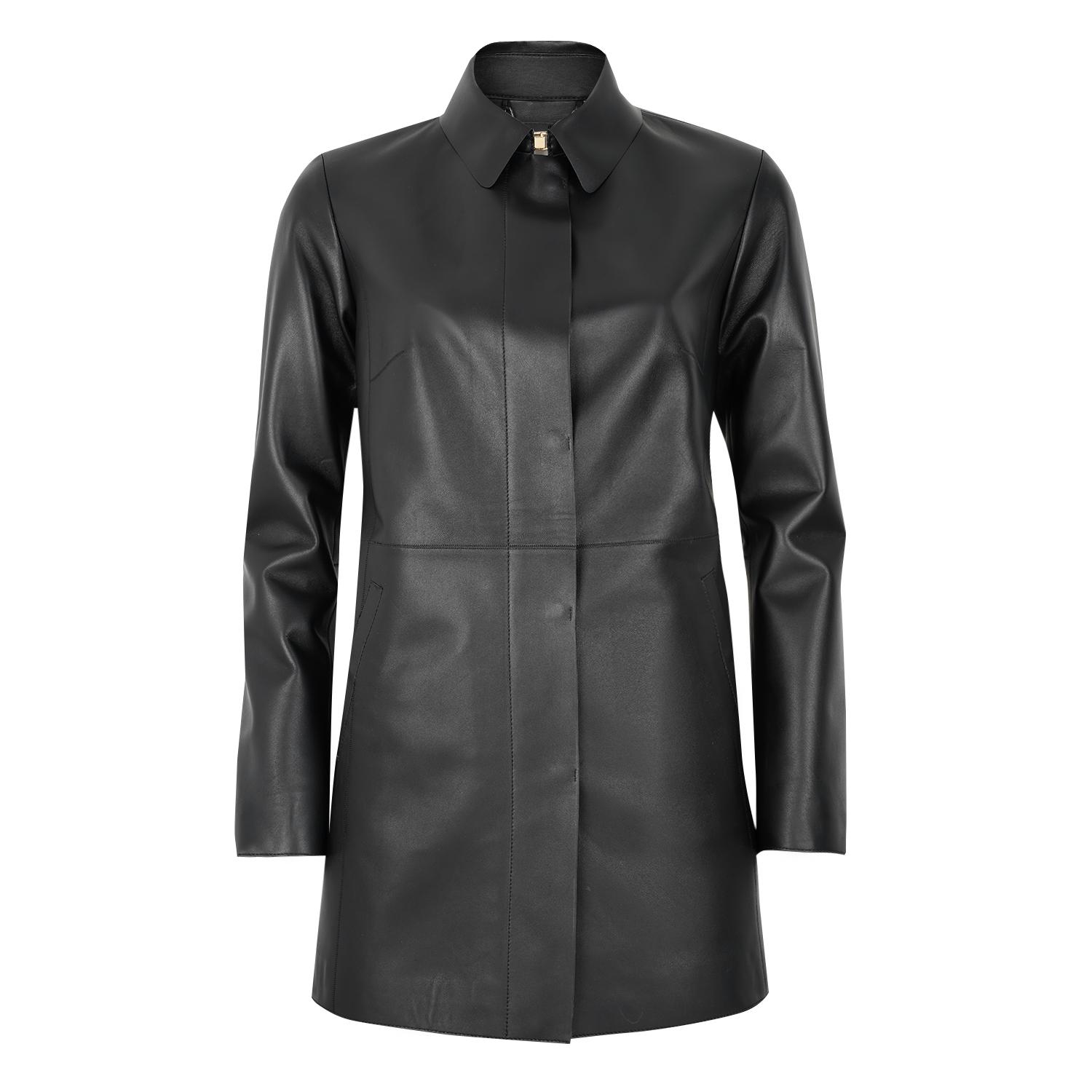 Cherlin Siyah Kadın Deri Mont