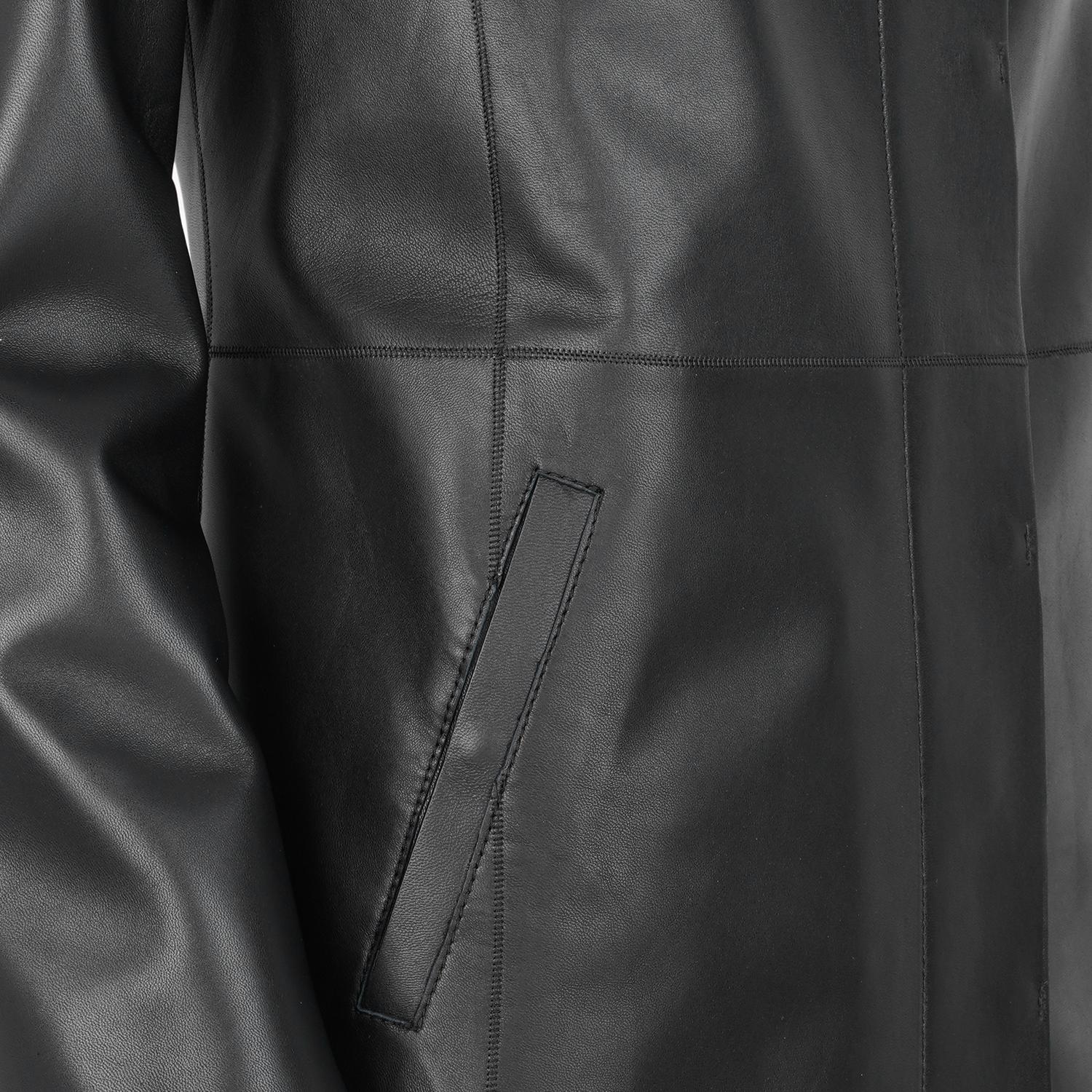 Cherlin Siyah Kadın Deri Mont