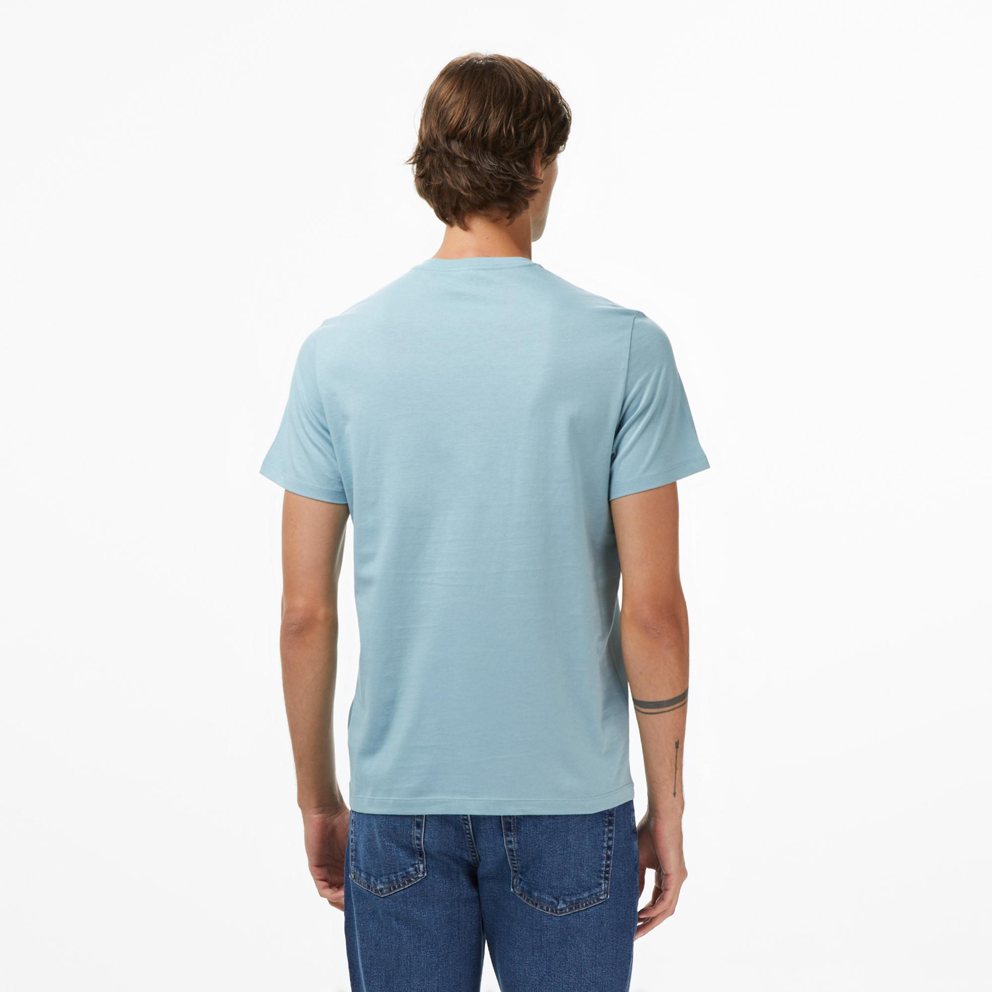 Calvin Klein Box Tape Graphic Erkek Mavi T-Shirt