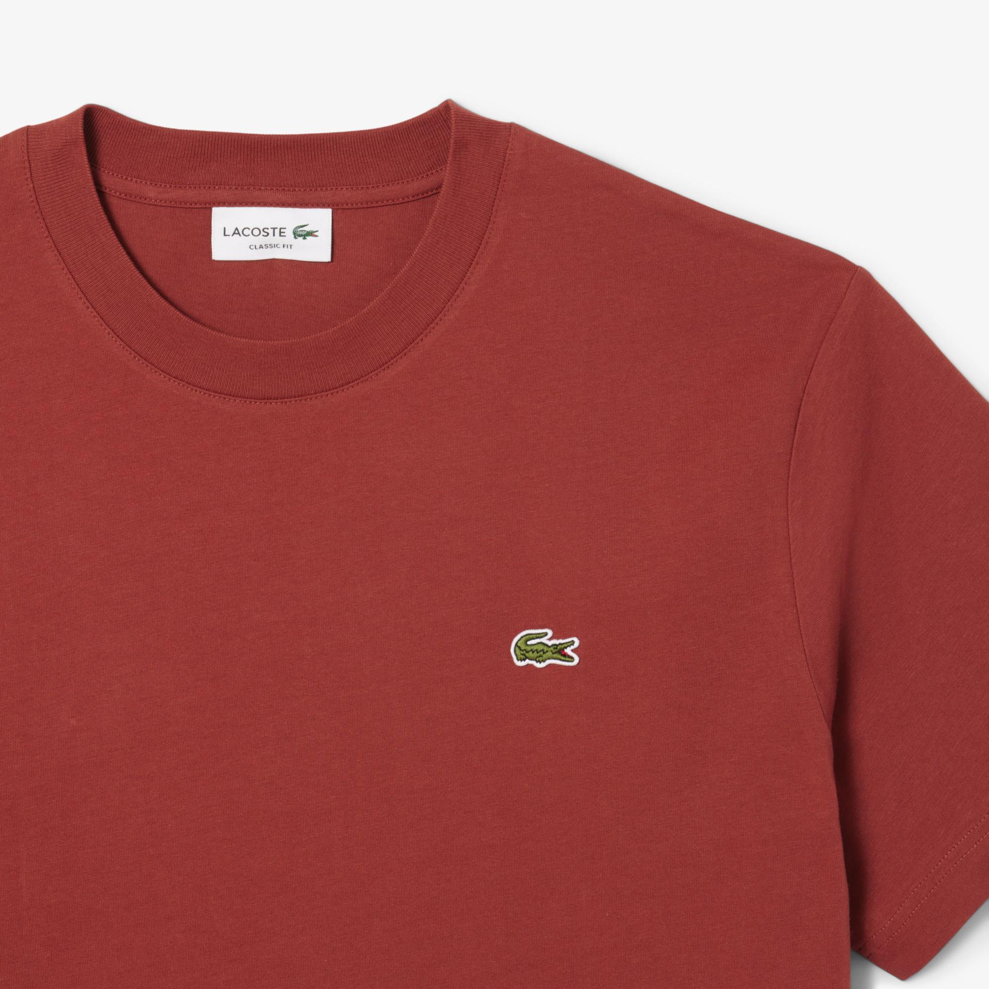 Lacoste Erkek Classic Fit Bisiklet Yaka Kahverengi T-Shirt