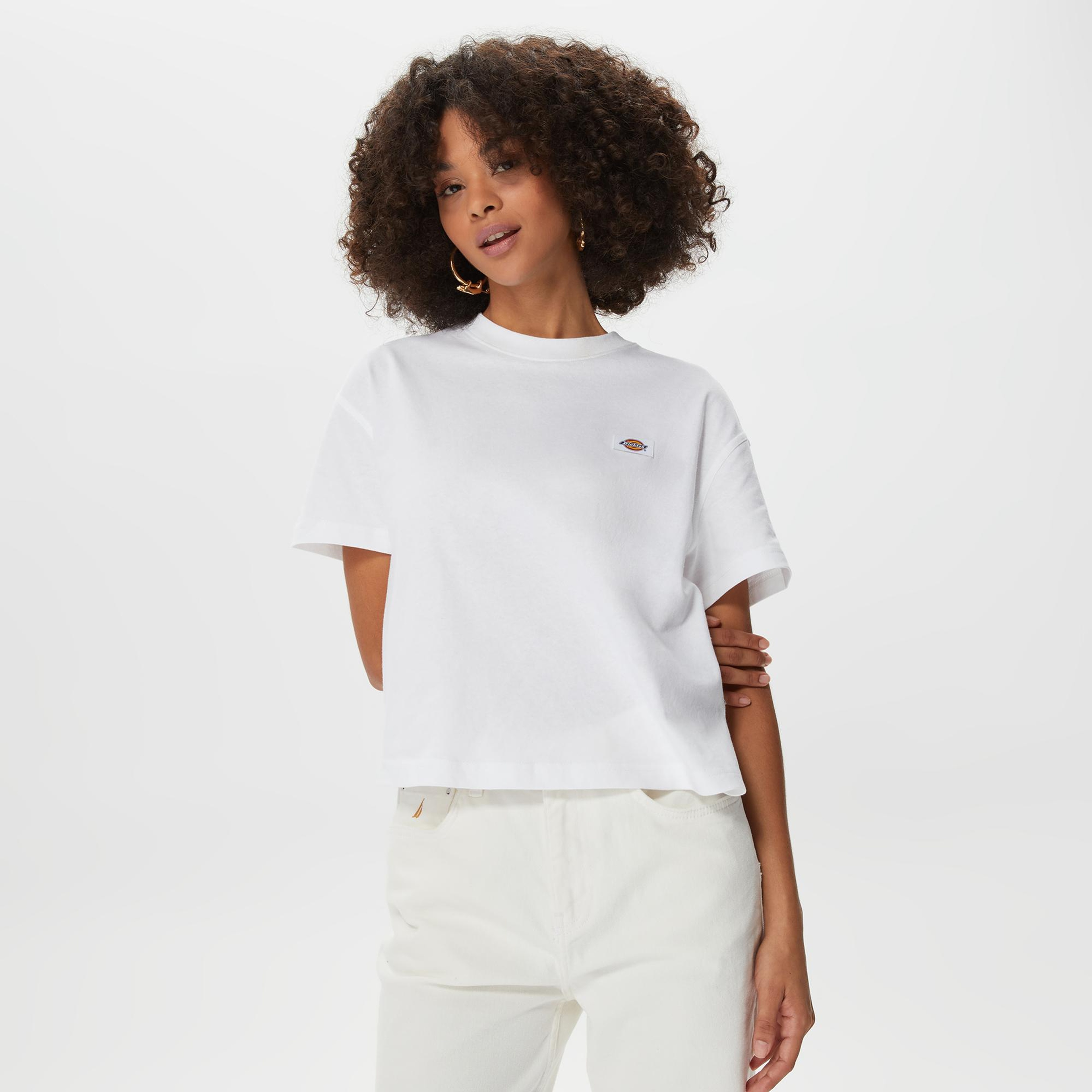 Dickies Oakport Boxy Kadın Beyaz T-Shirt