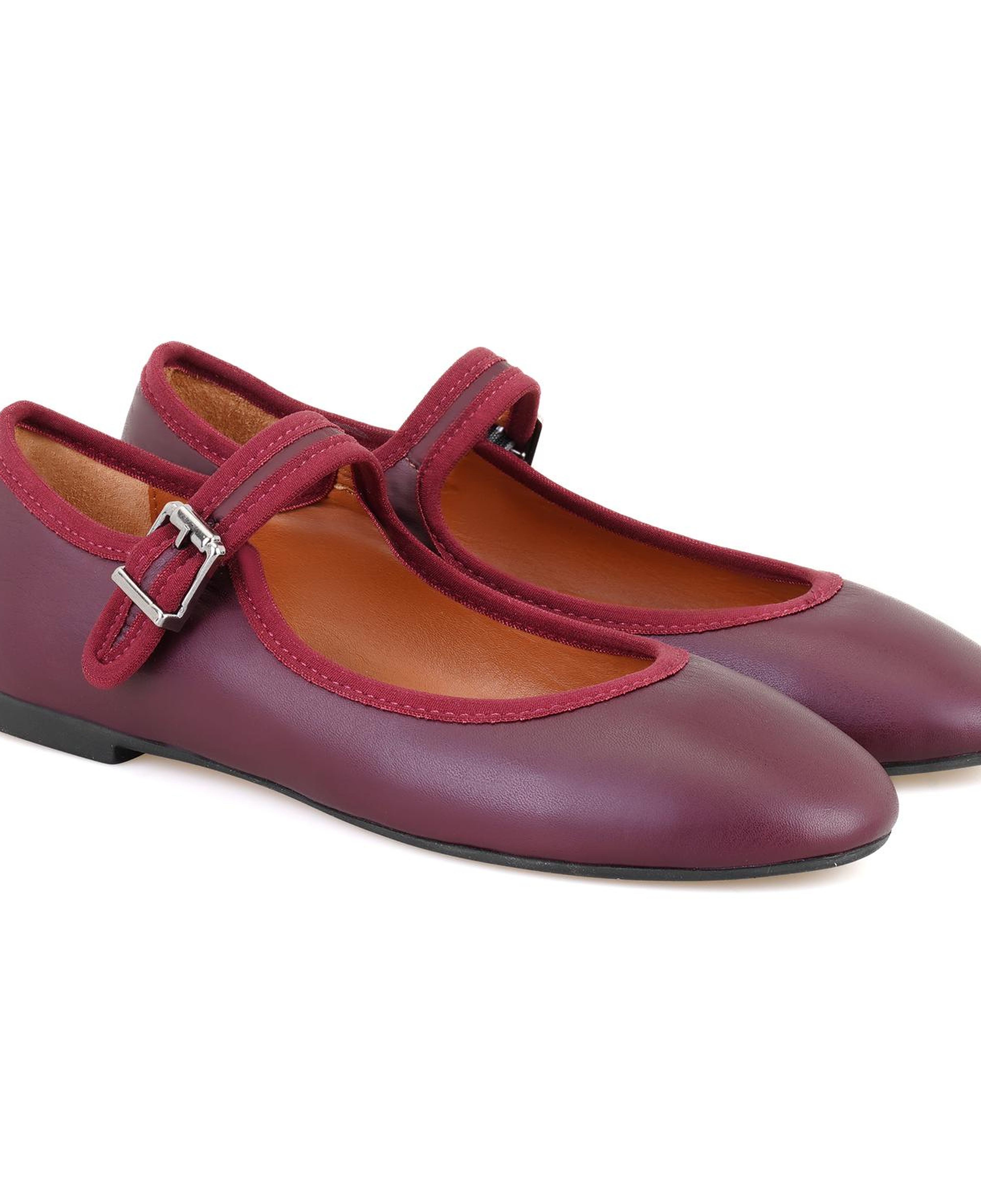 Kadın Bordo Deri Babet