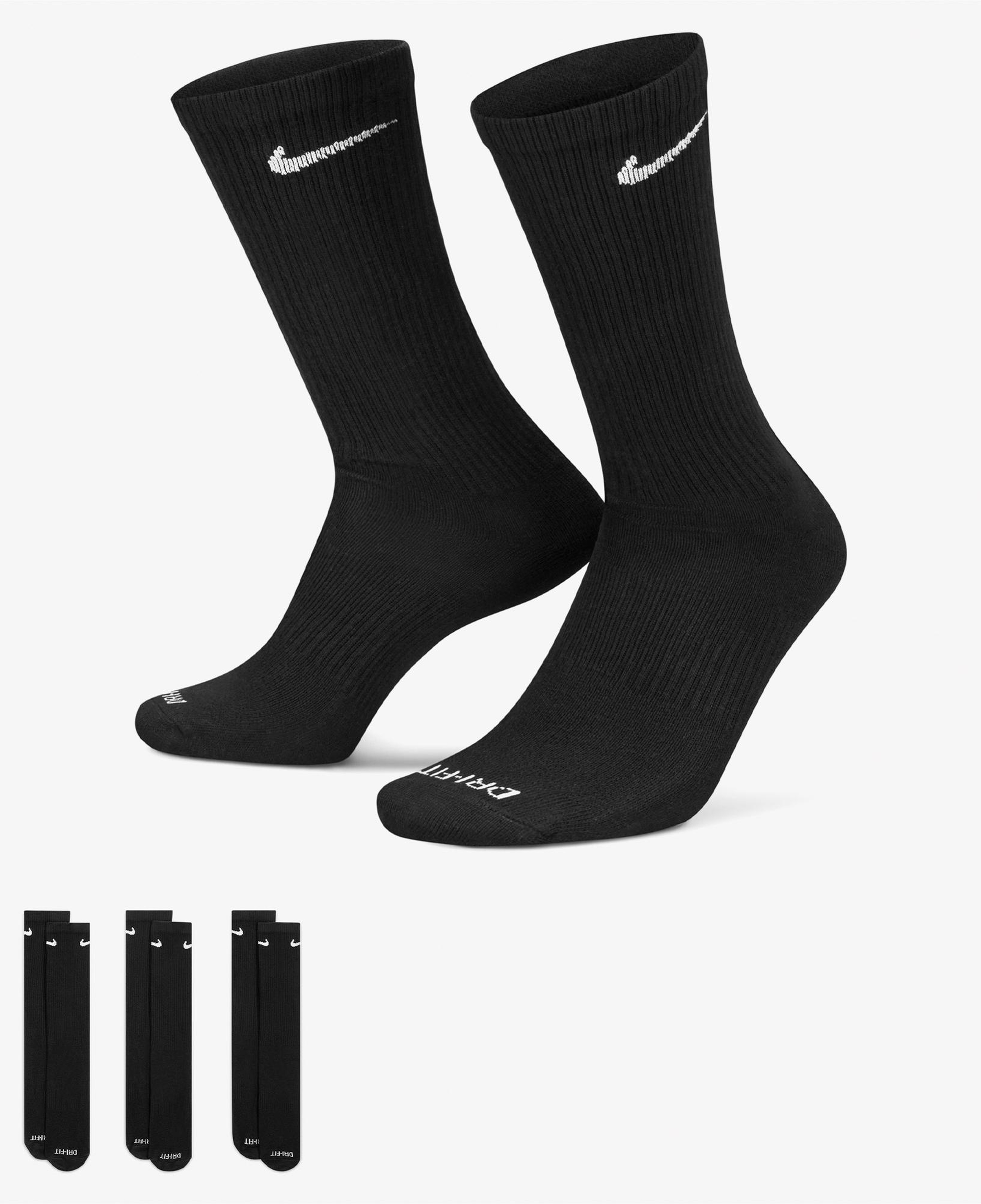 Nike Everyday Plus Lightweight 3' lü Erkek Siyah Çorap