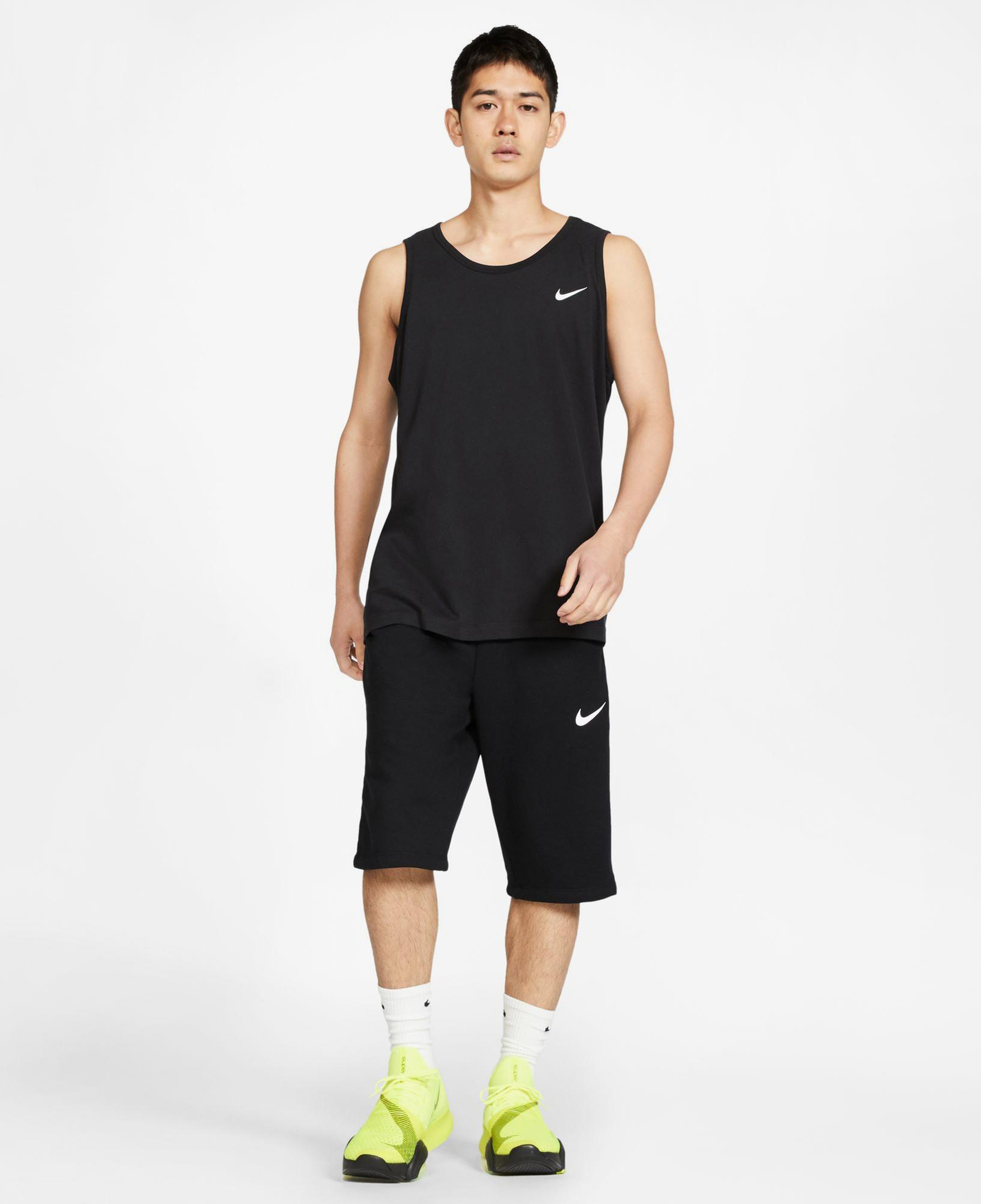 Nike Dri-Fit Tank Solid Erkek Siyah Kolsuz T-Shirt