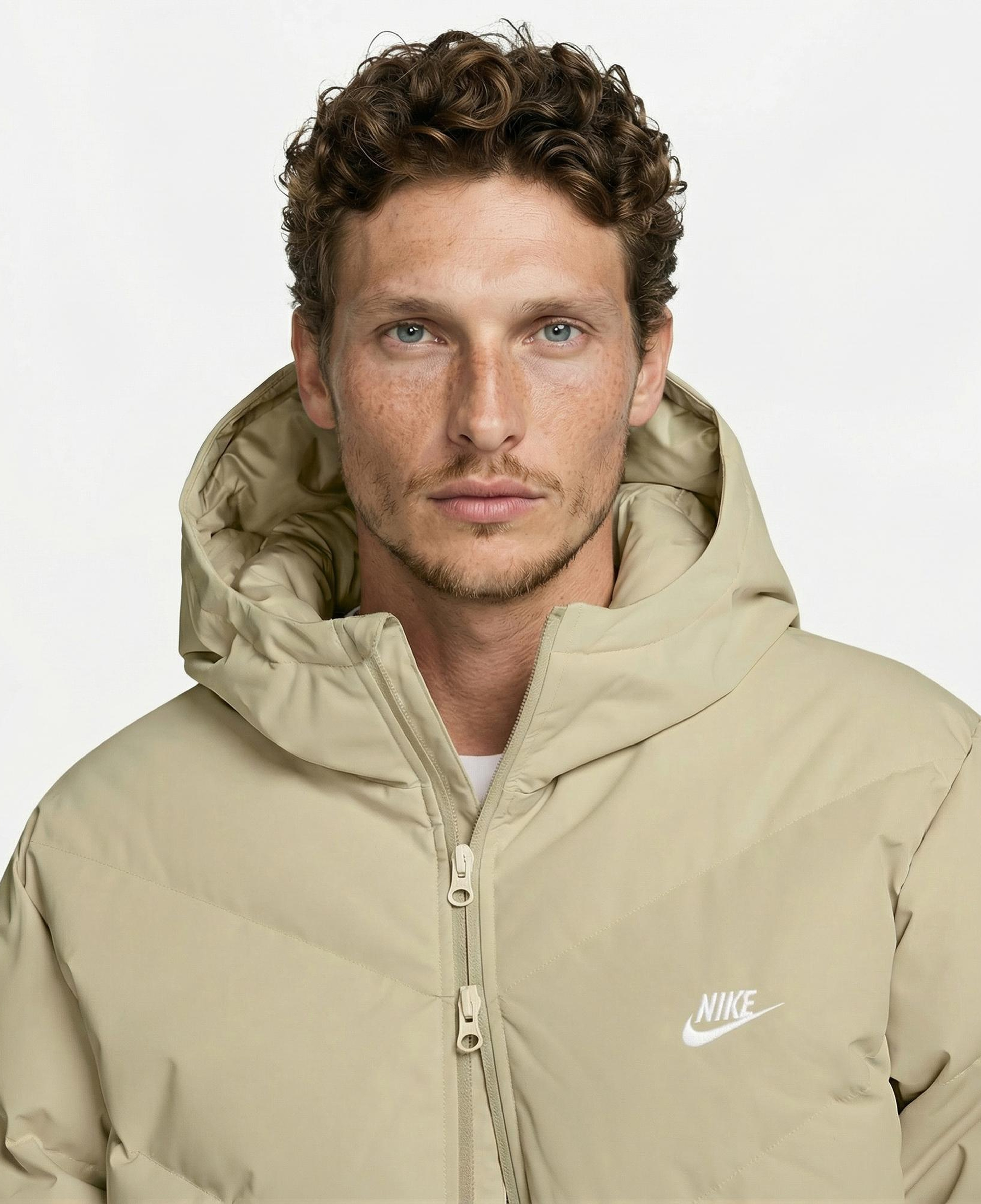 Nike Windrunner Statement Down Erkek Bej Mont