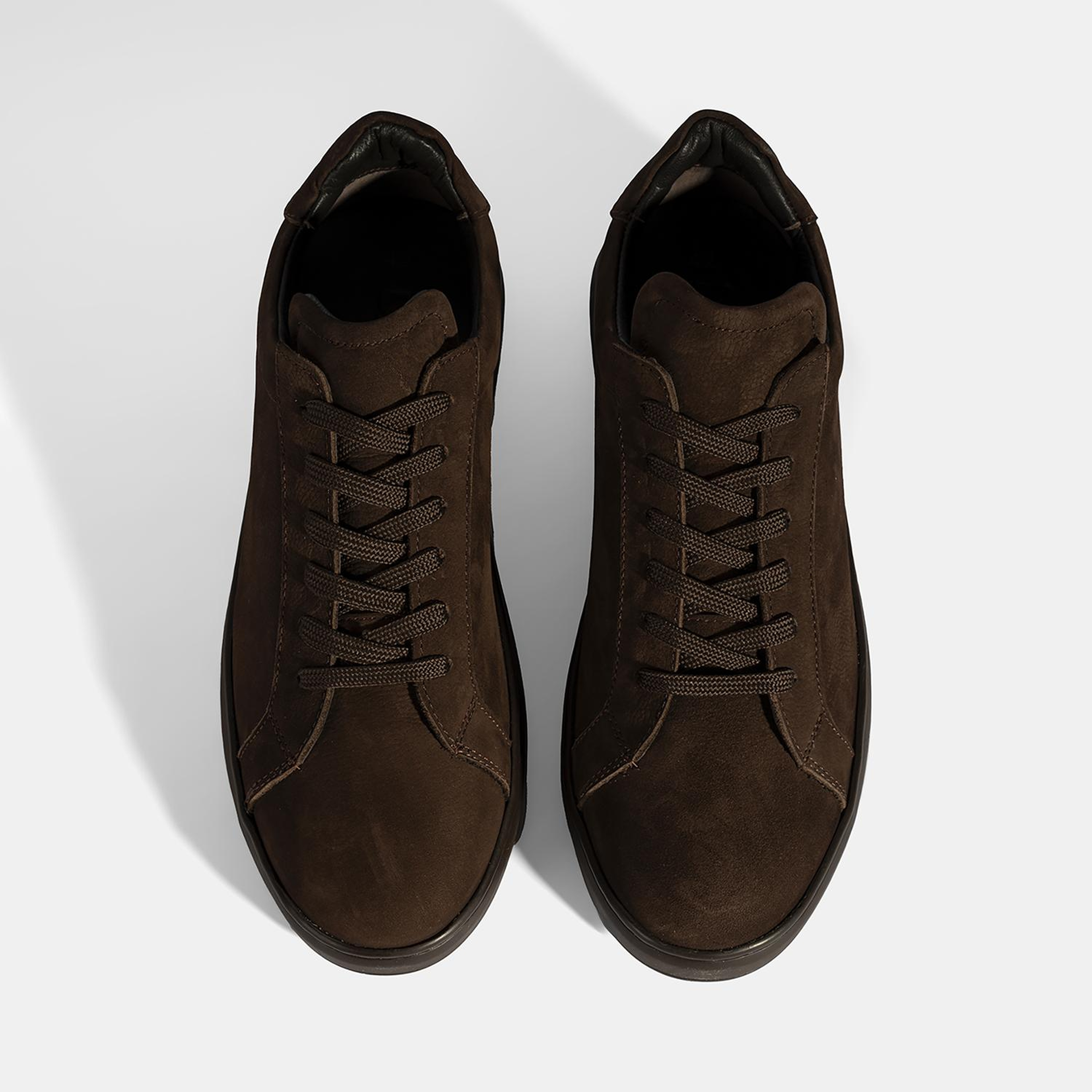 Erkek Koyu Kahve Bağcıklı Günlük Nubuk Deri Ayakkabı