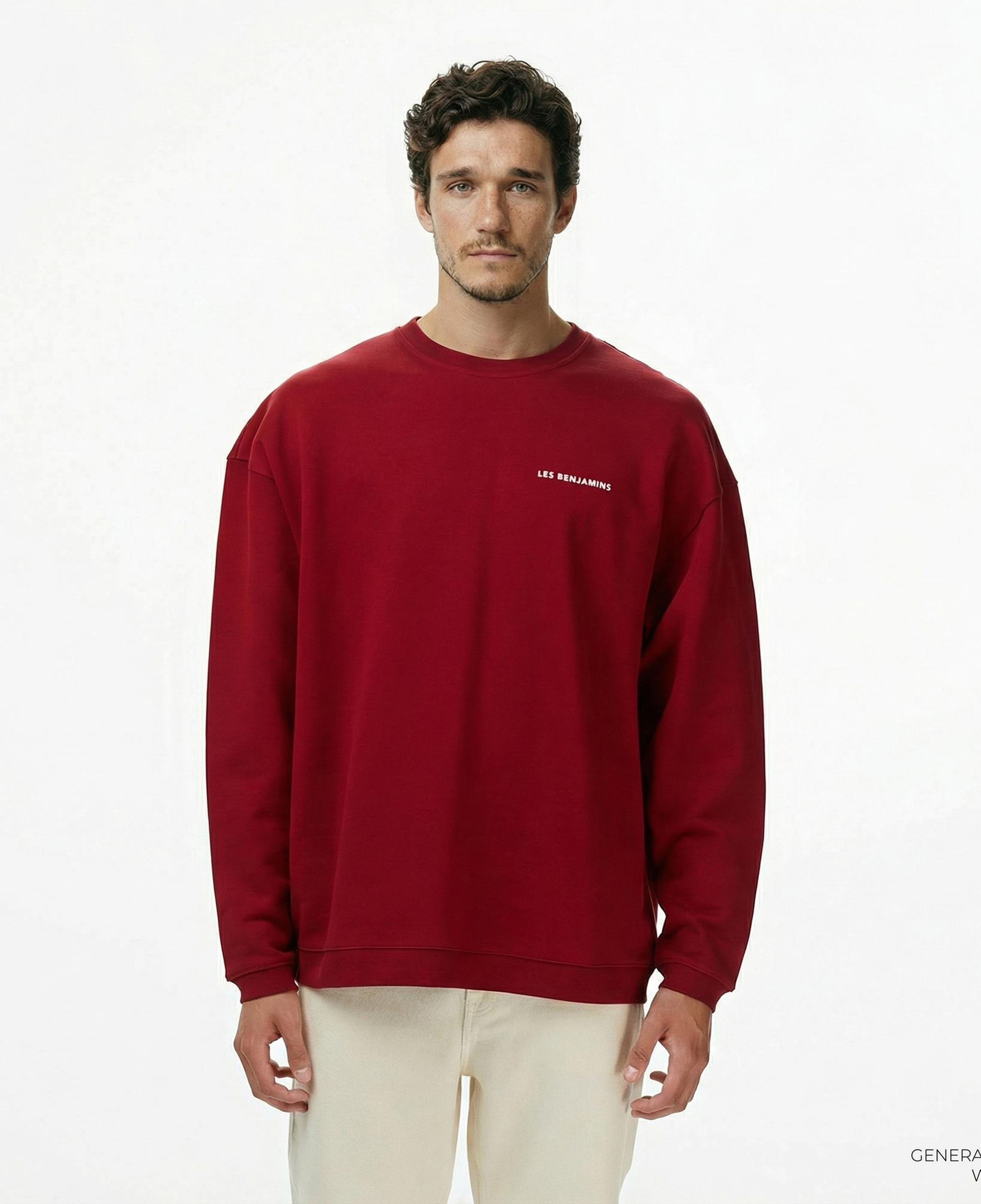 Les Benjamins 007 Erkek Kırmızı Sweatshirt