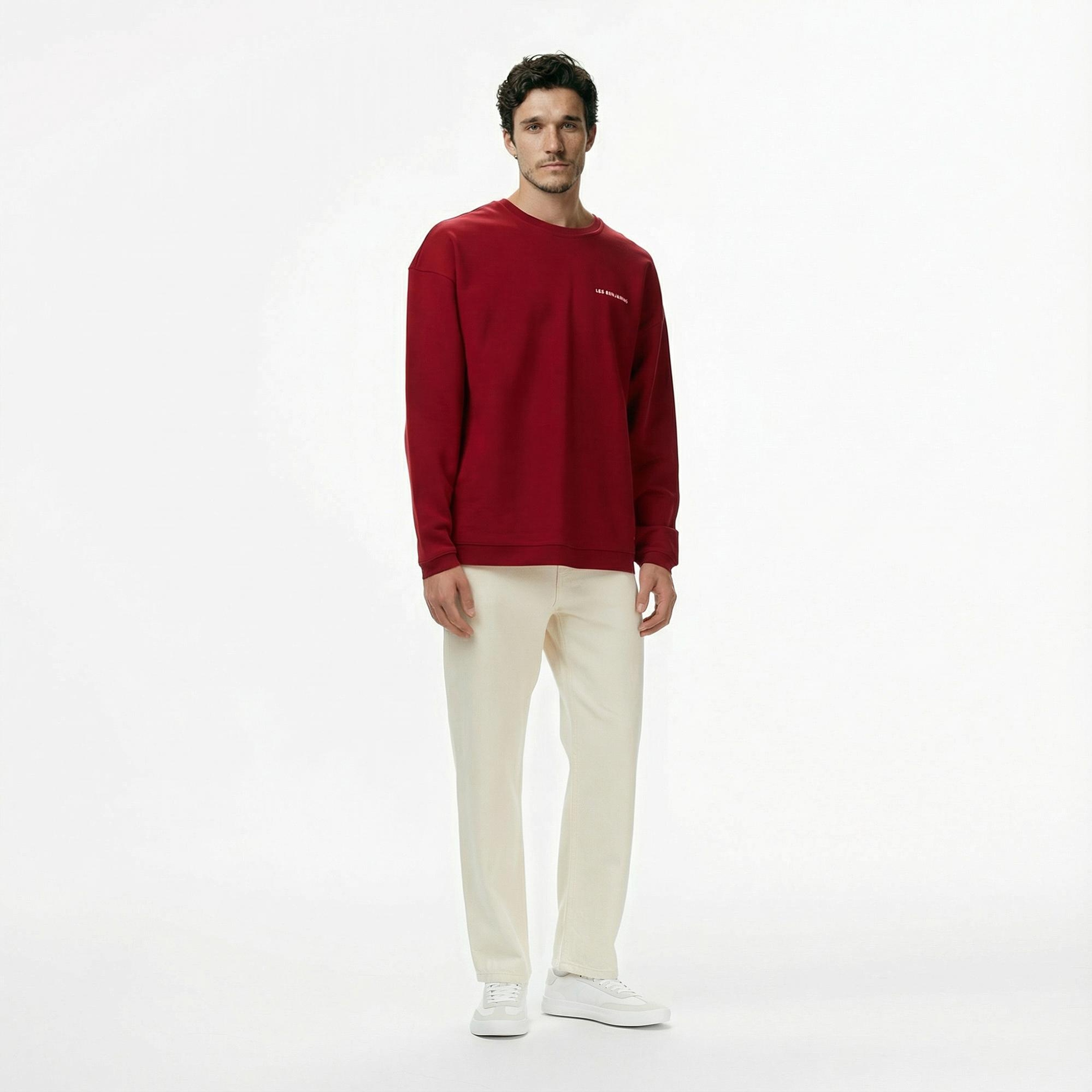 Les Benjamins 007 Erkek Kırmızı Sweatshirt