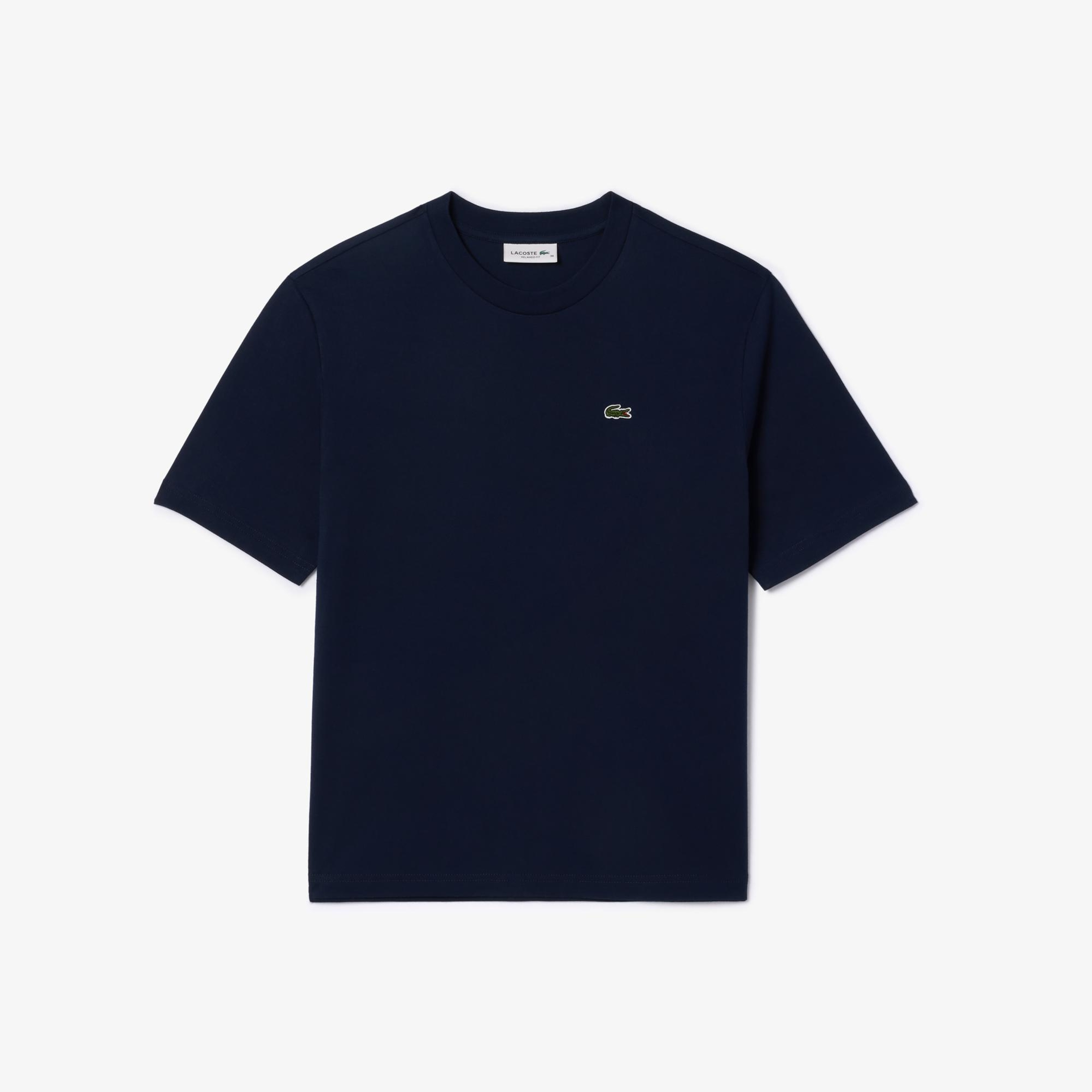 Lacoste Kadın Relaxed Fit Bisiklet Yaka Lacivert T-Shirt